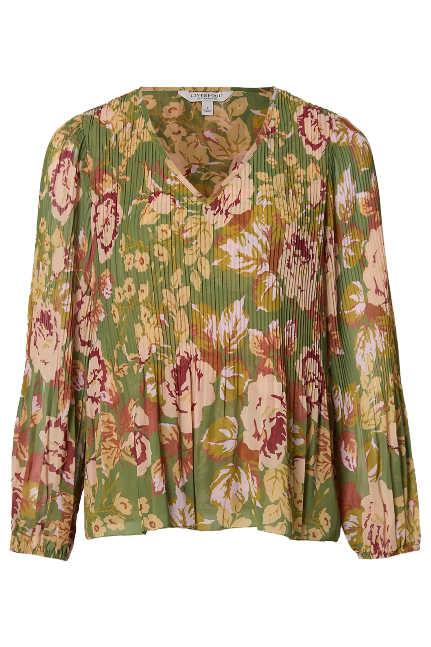 Liverpool Printed V-Neck Top