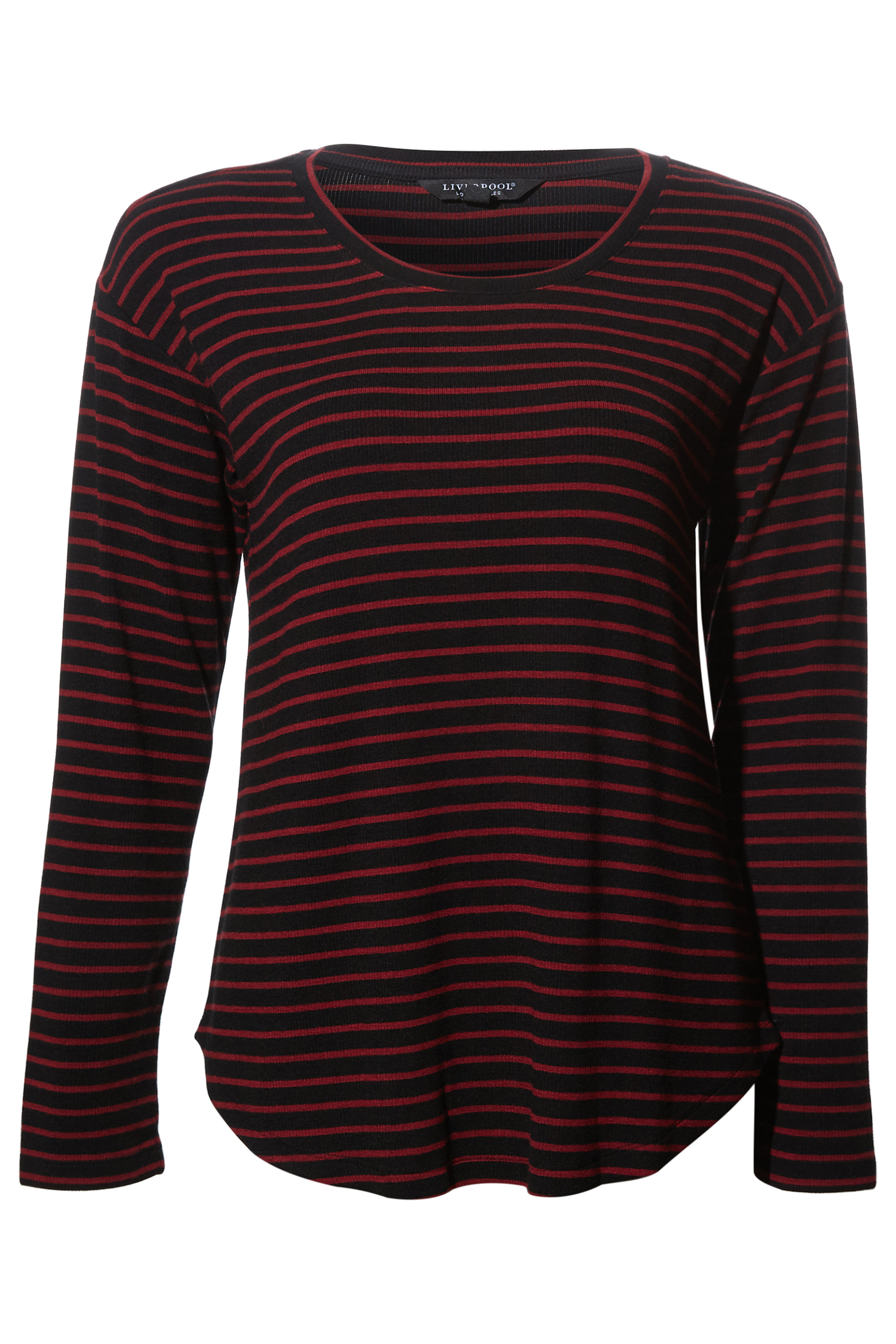 Liverpool Striped Long Sleeve Top