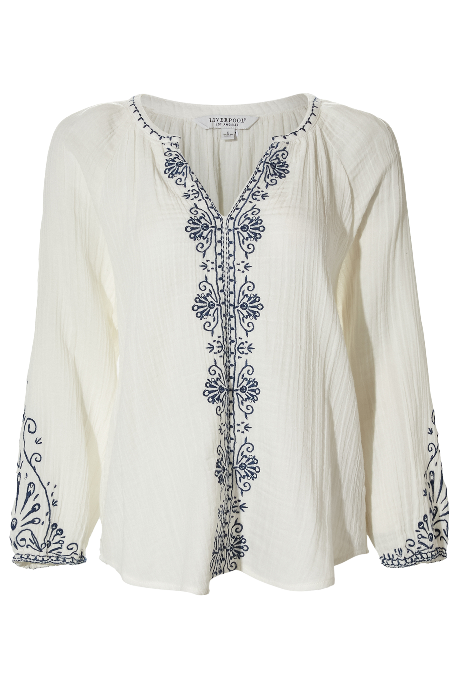 Liverpool Embroidered Double Gauze Top