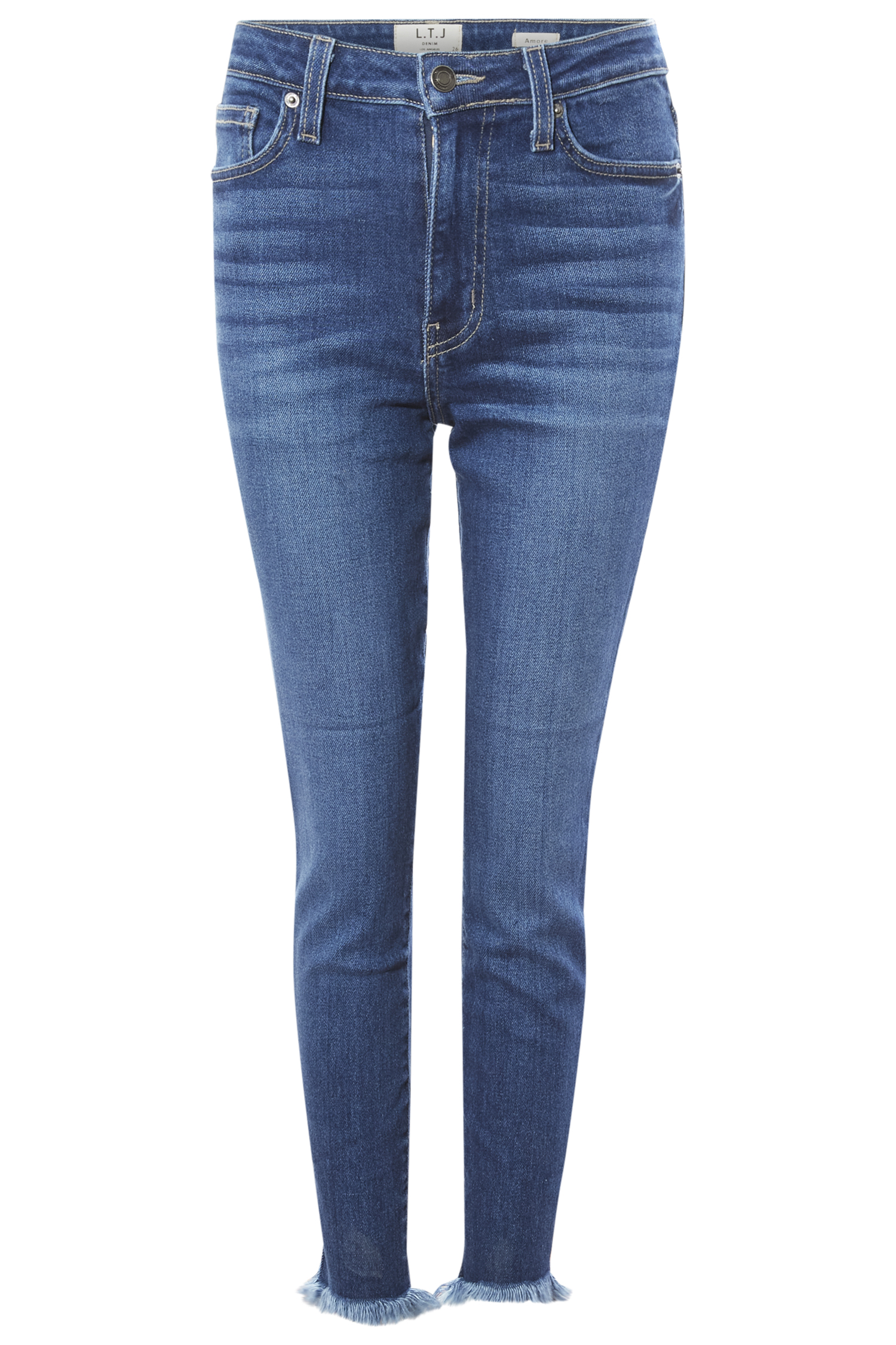 L.T.J. Scoop Frayed Hem Ankle Jean