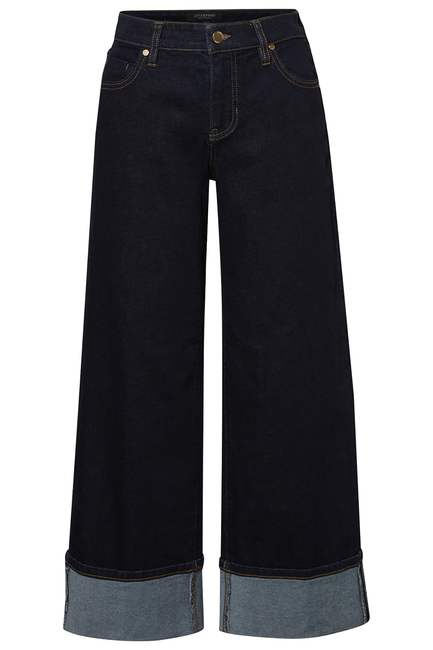 Petite Liverpool Wide Leg Denim