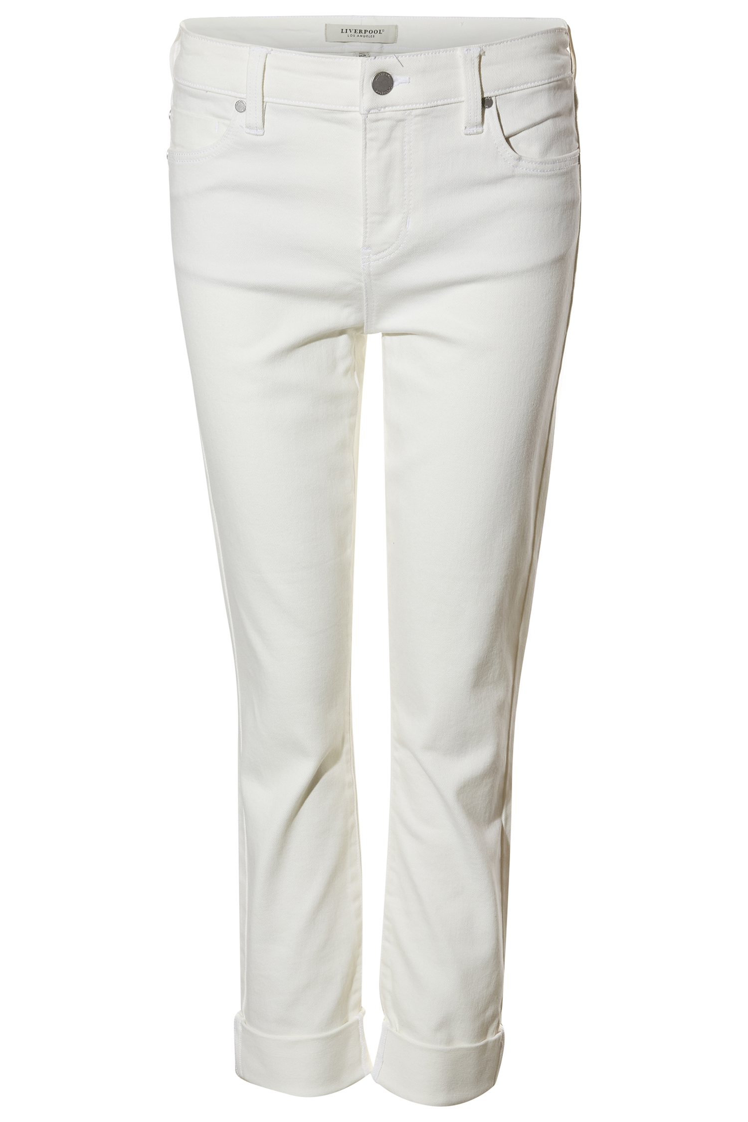 Liverpool Ankle Crop Rolled Cuff Jean
