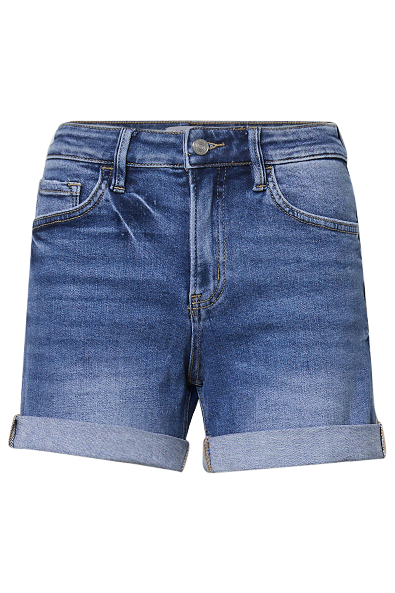 High Rise Cuffed Shorts