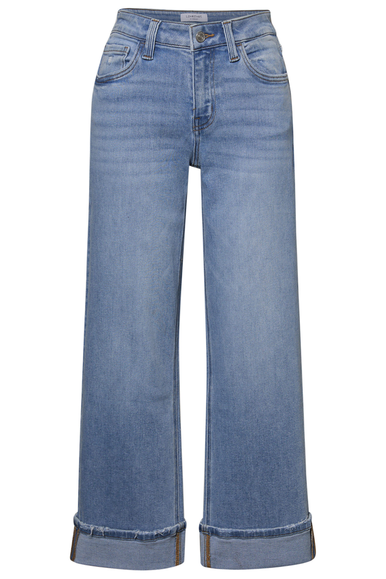 Mid Rise Wide Leg Denim