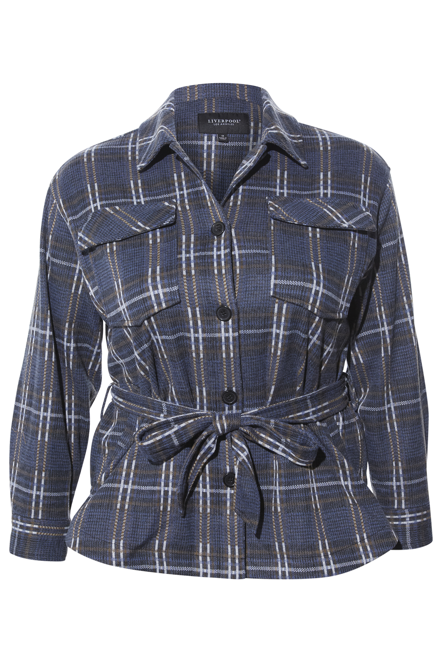 Liverpool Belted Shirt Jacket