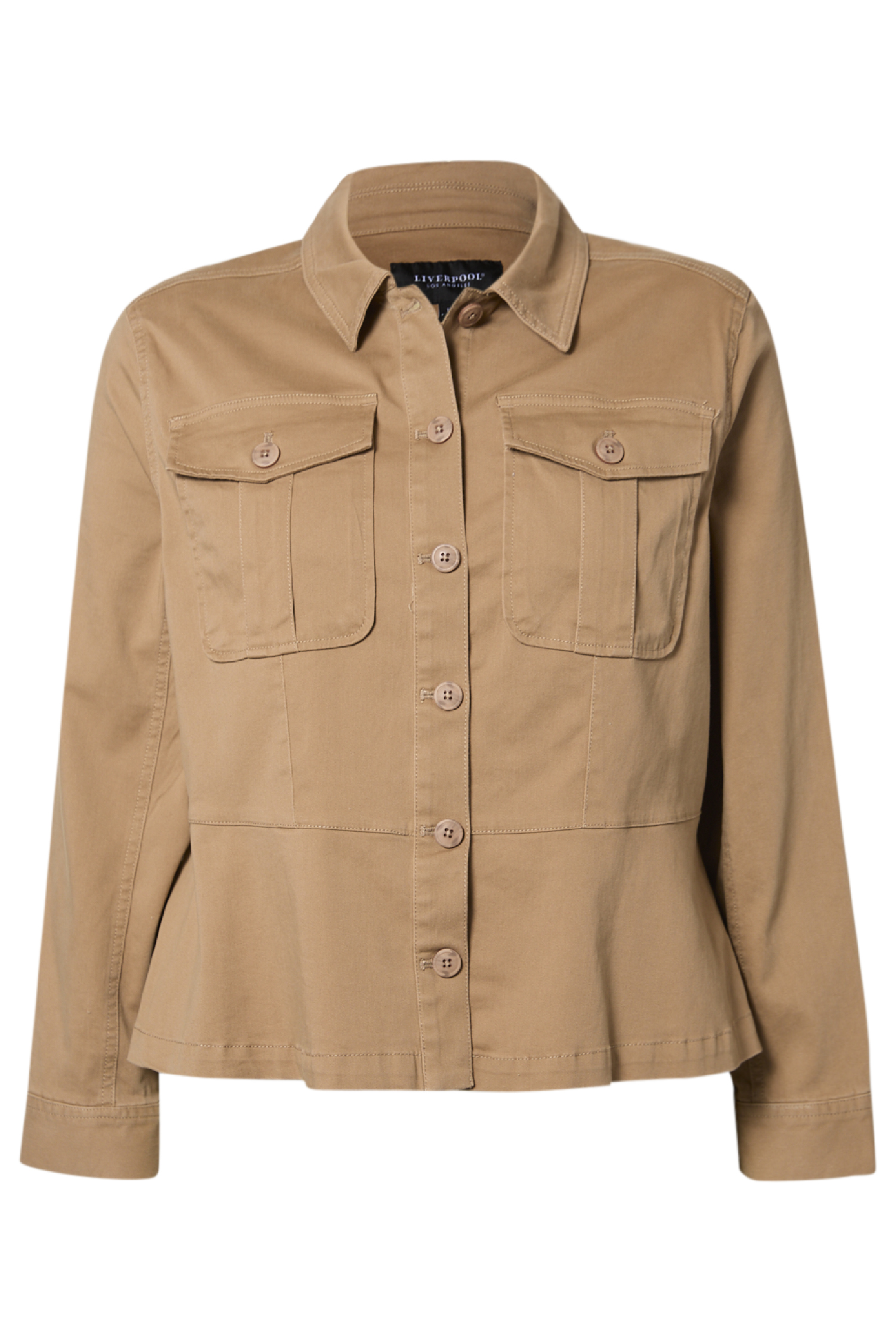 Liverpool Peplum Hem Trucker Jacket