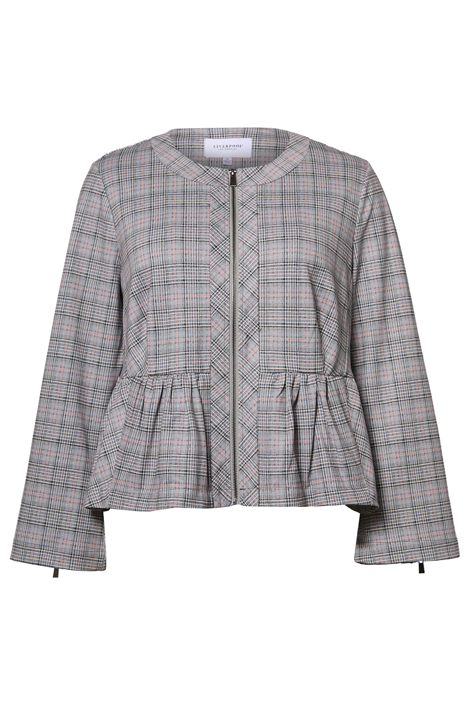 Liverpool Zip Front Peplum Jacket