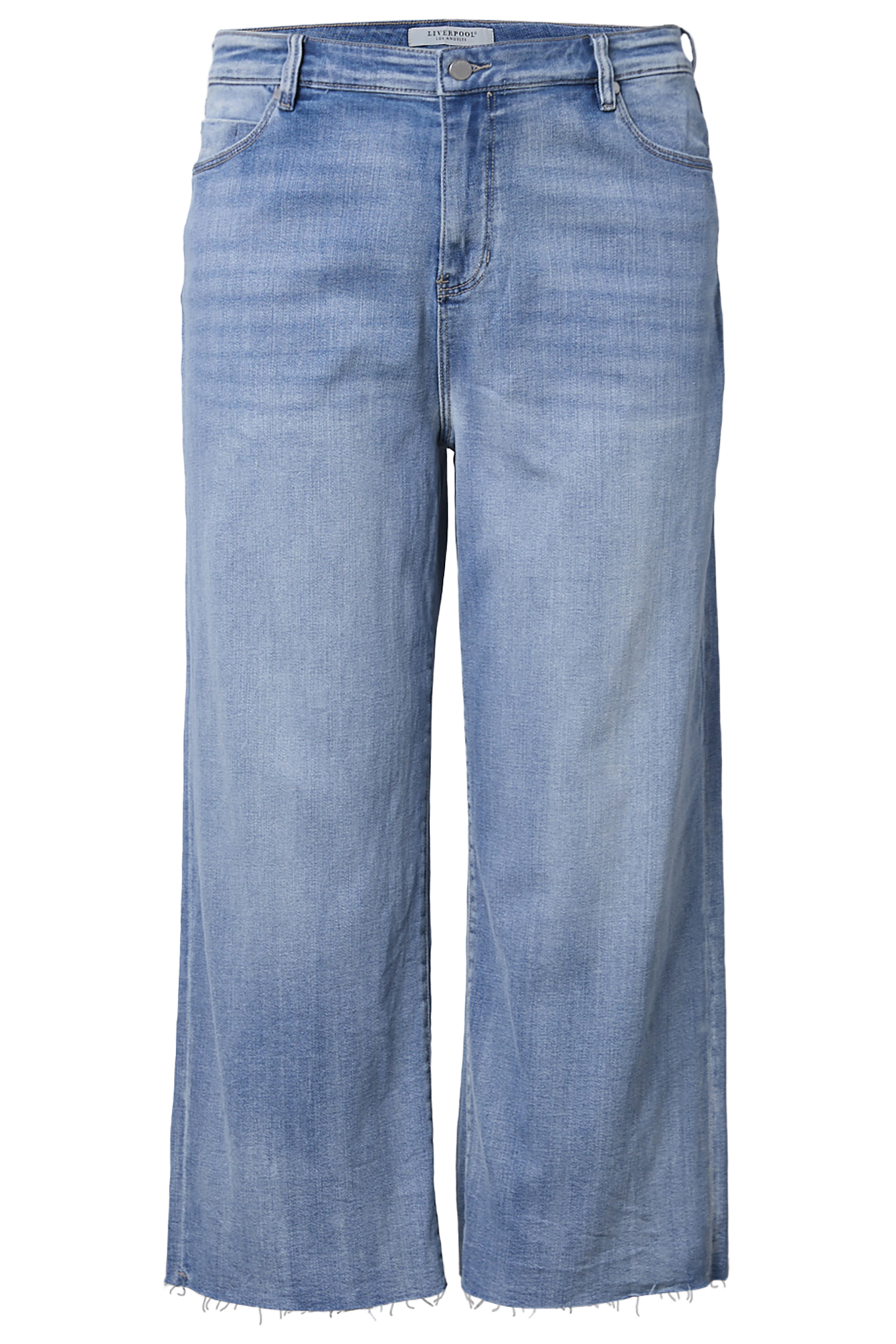 Liverpool Cropped Wide Leg Denim