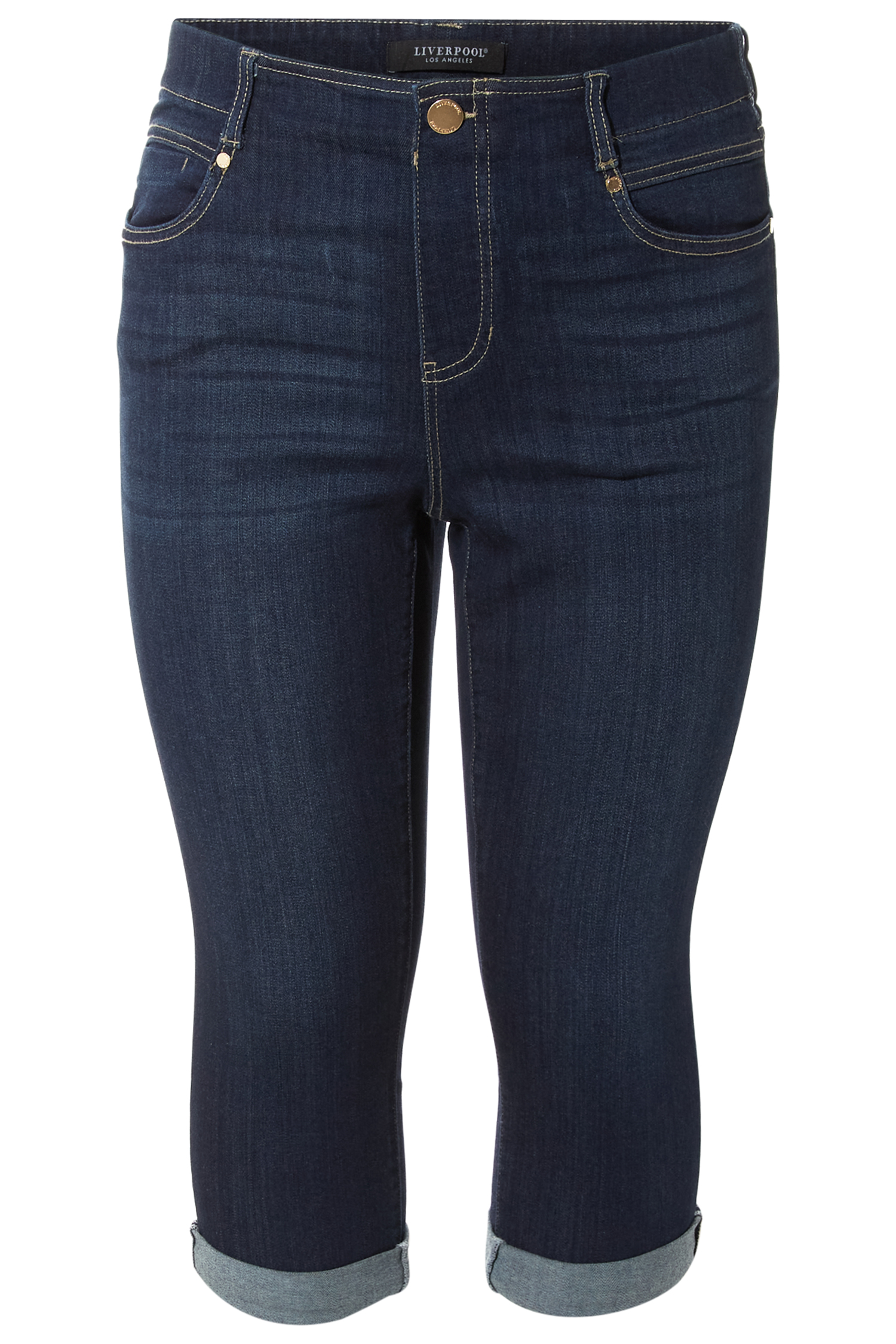 Liverpool Crop Pull On Denim