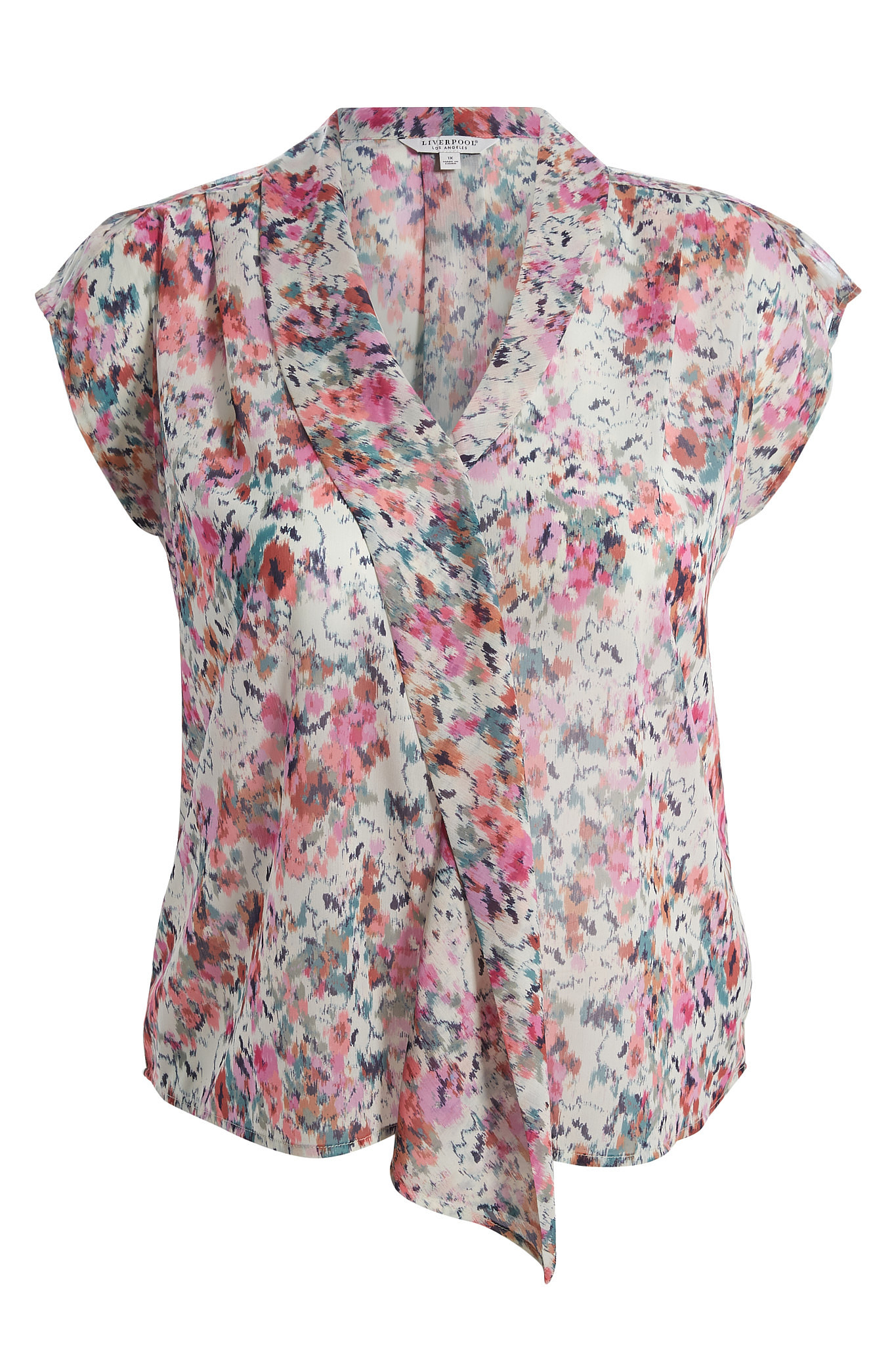 Liverpool Sleeveless Blouse with Front Drape