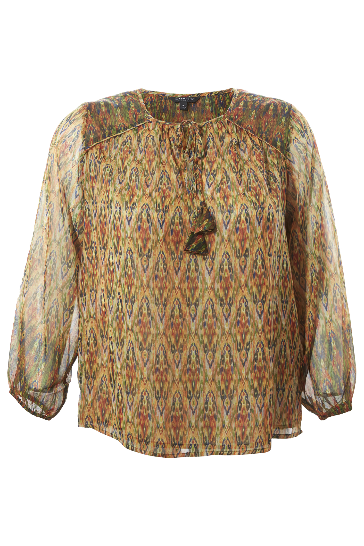 Liverpool Split Neck Blouse