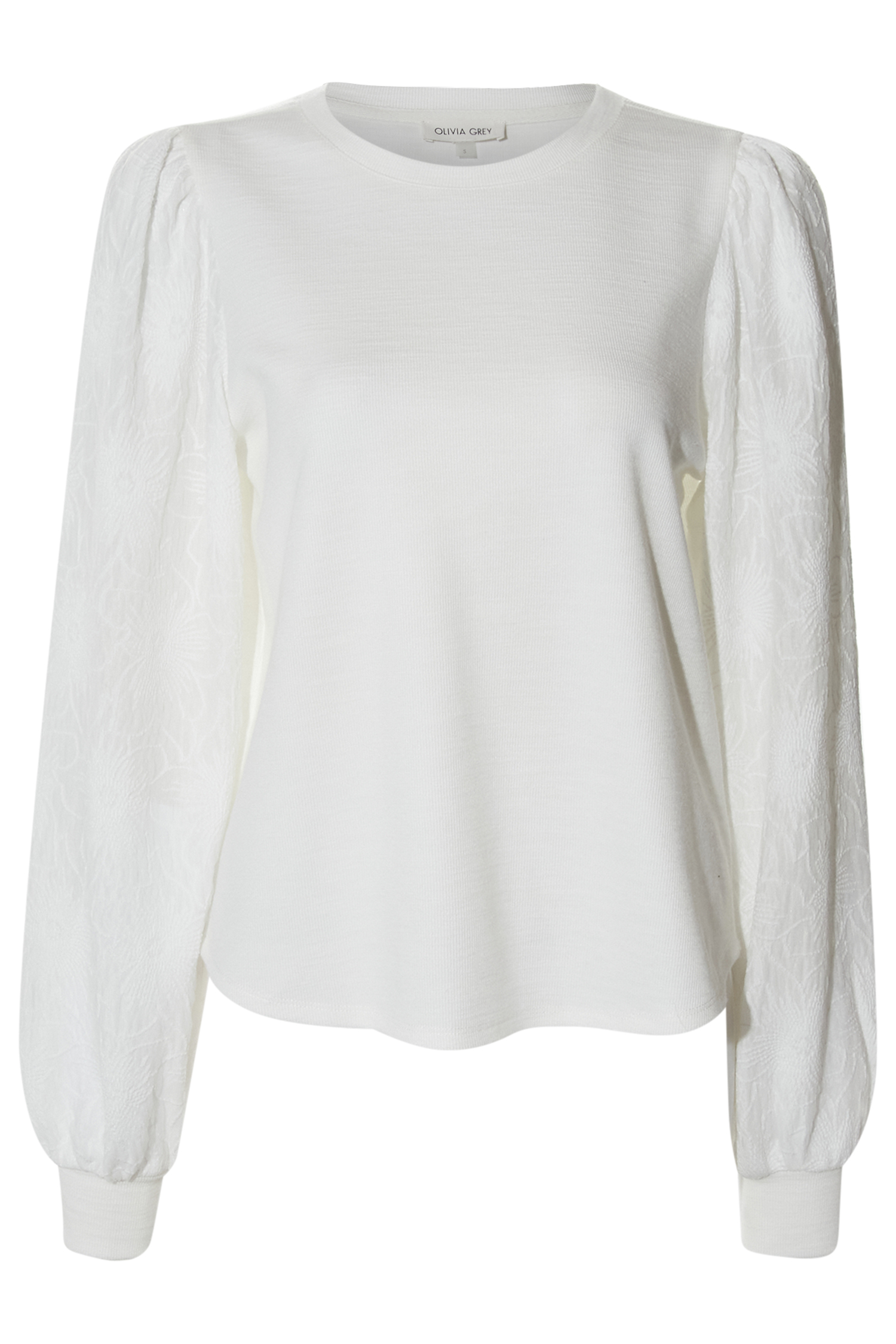 Floral Sleeve Contrast Top