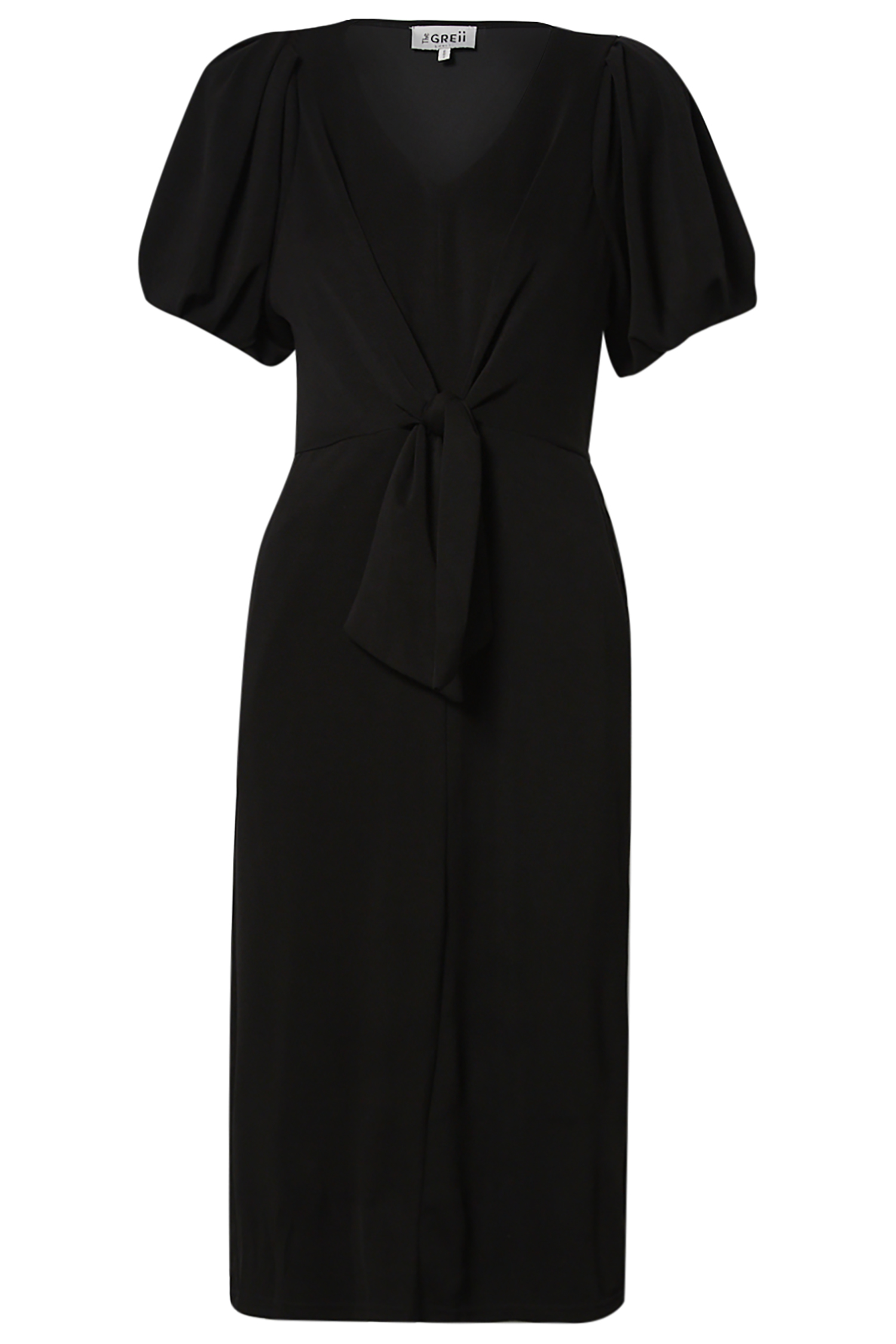Puff Sleeve Midi Dress