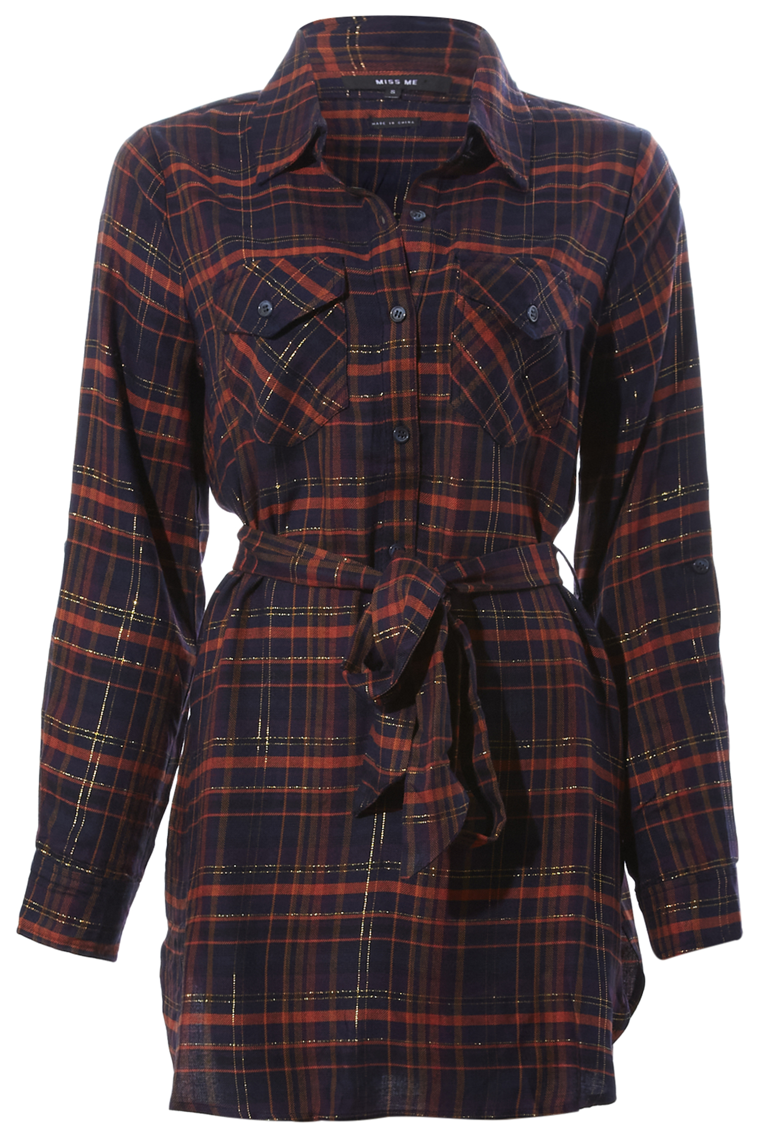 Plaid Tunic Shirt