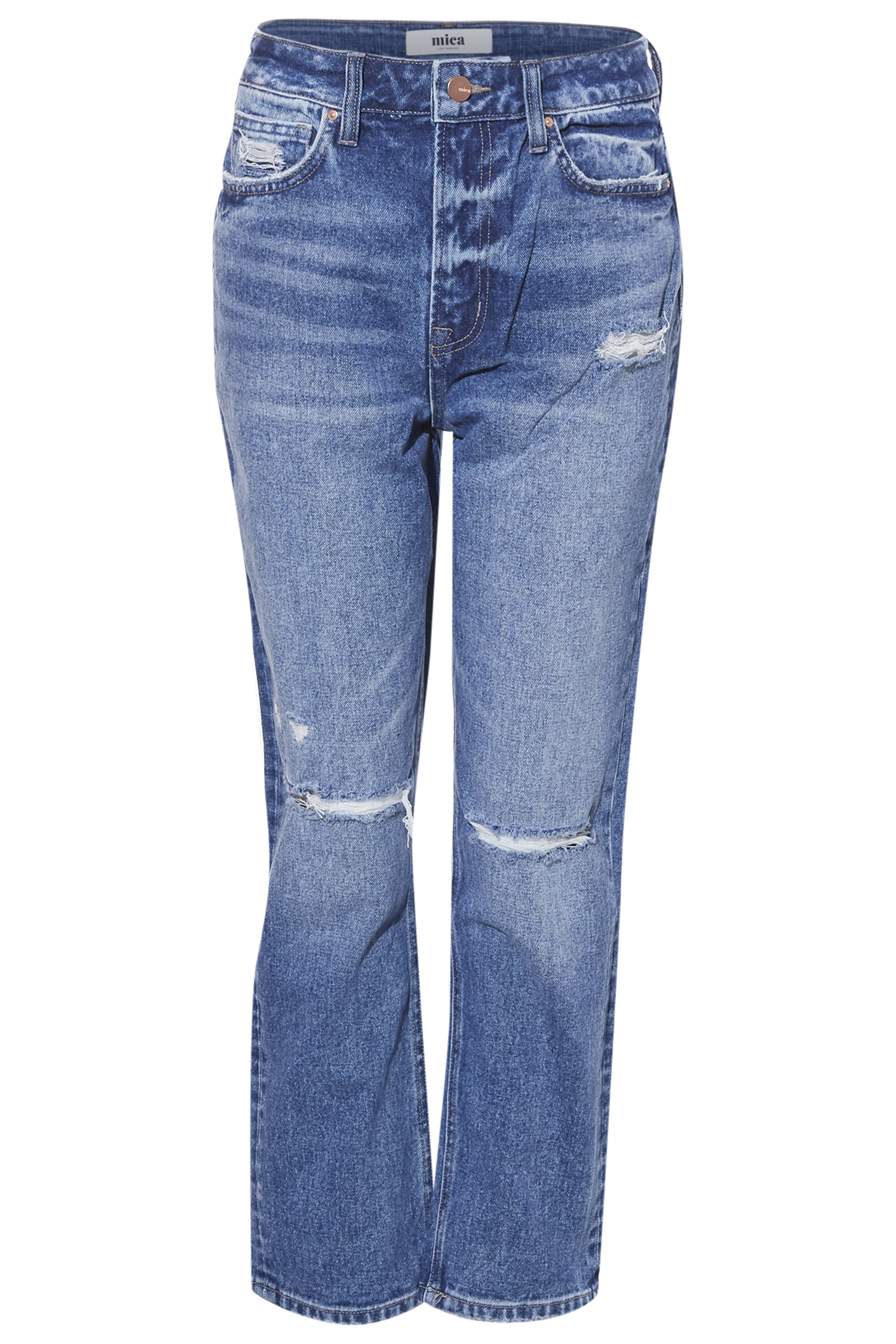 High Rise Straight Crop Jeans