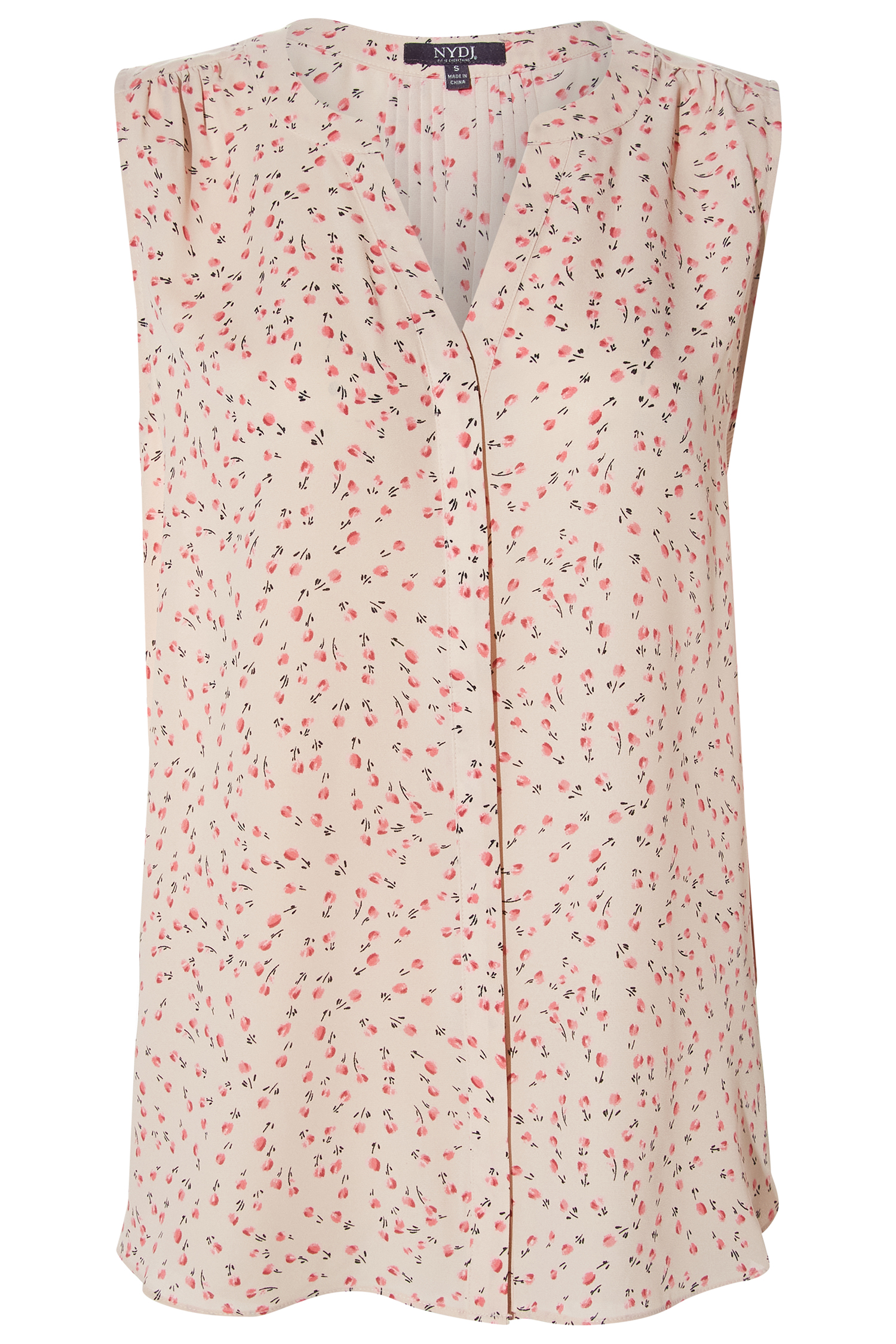 NYDJ Sleeveless Pintuck Blouse