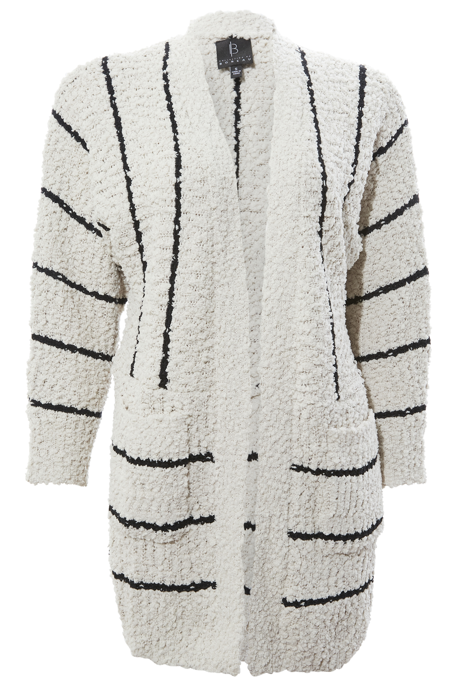 Popcorn Open Front Cardigan