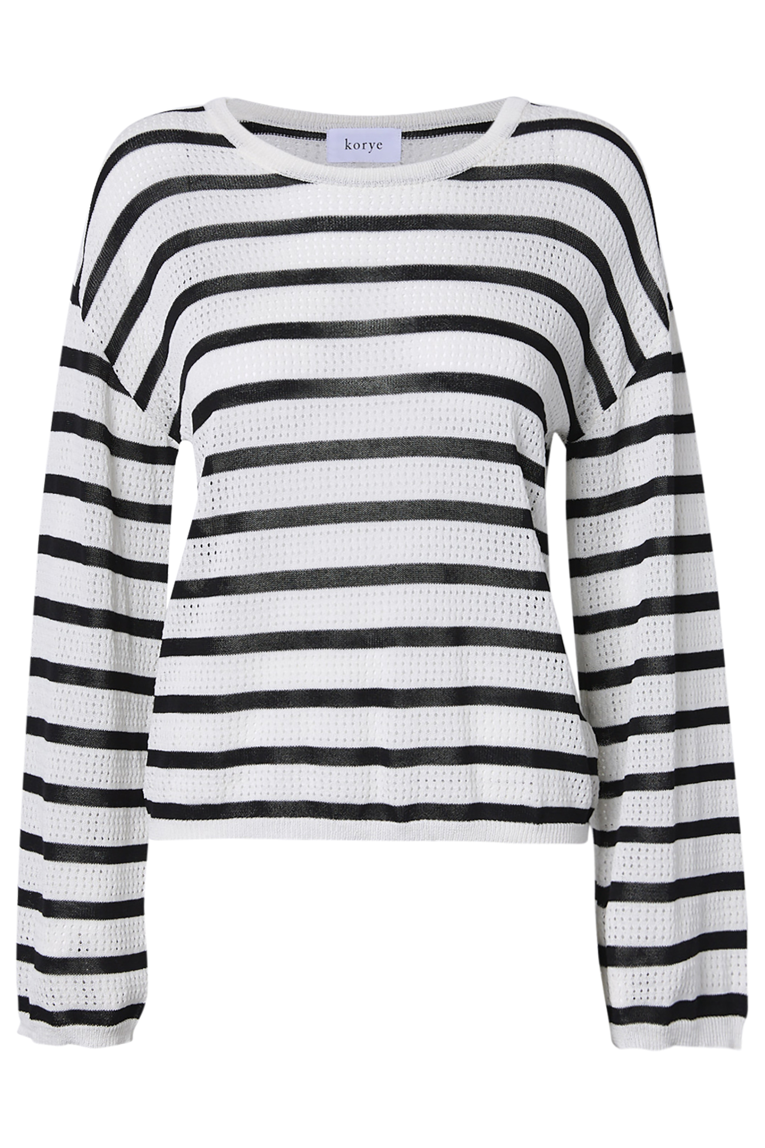Pointelle Stripe Pull Over