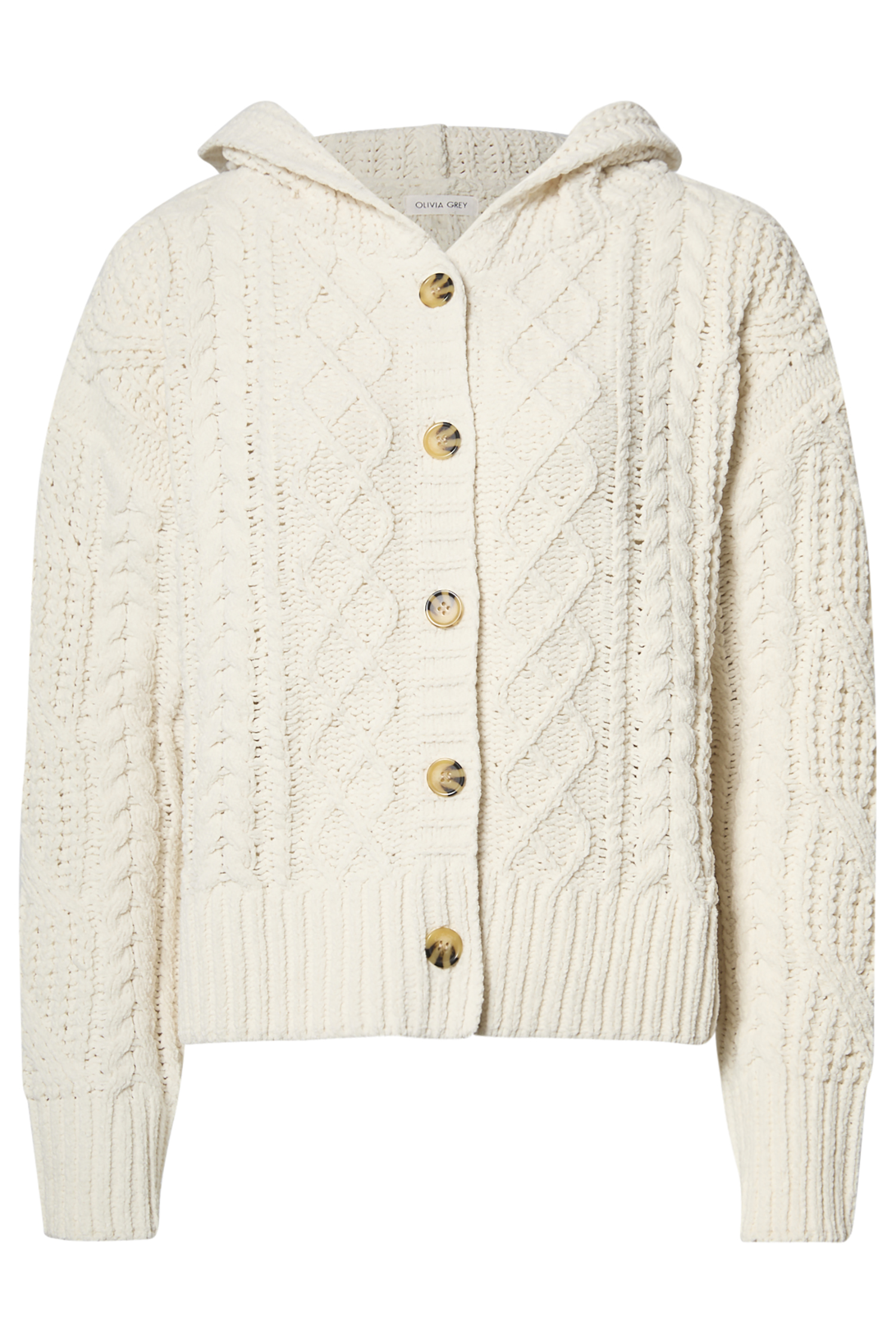 Hooded Cable Knit Sweater
