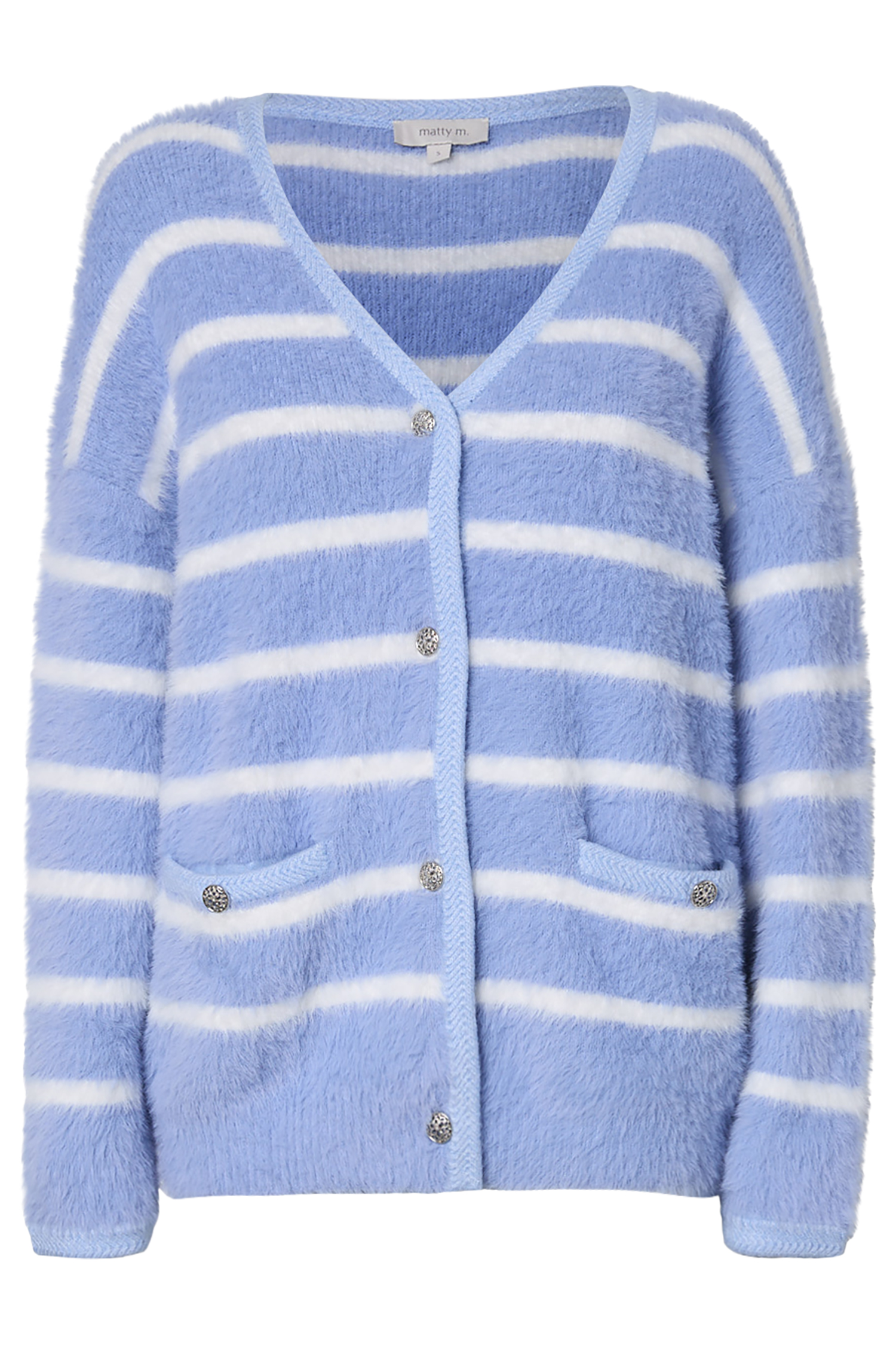 Striped Fuzzy Cardigan