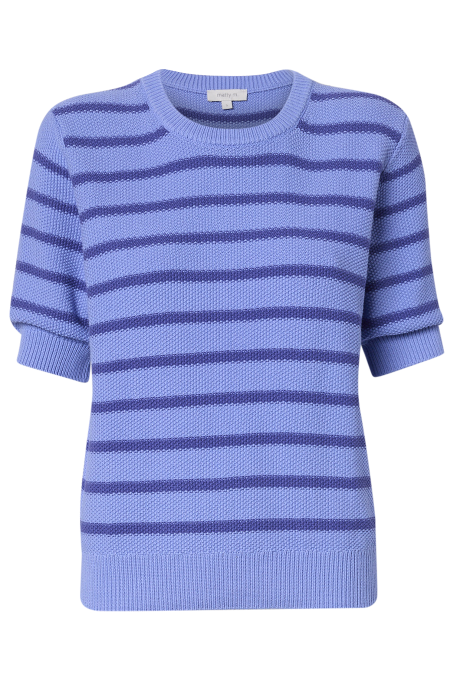 Stripe Short Sleeve Sweater