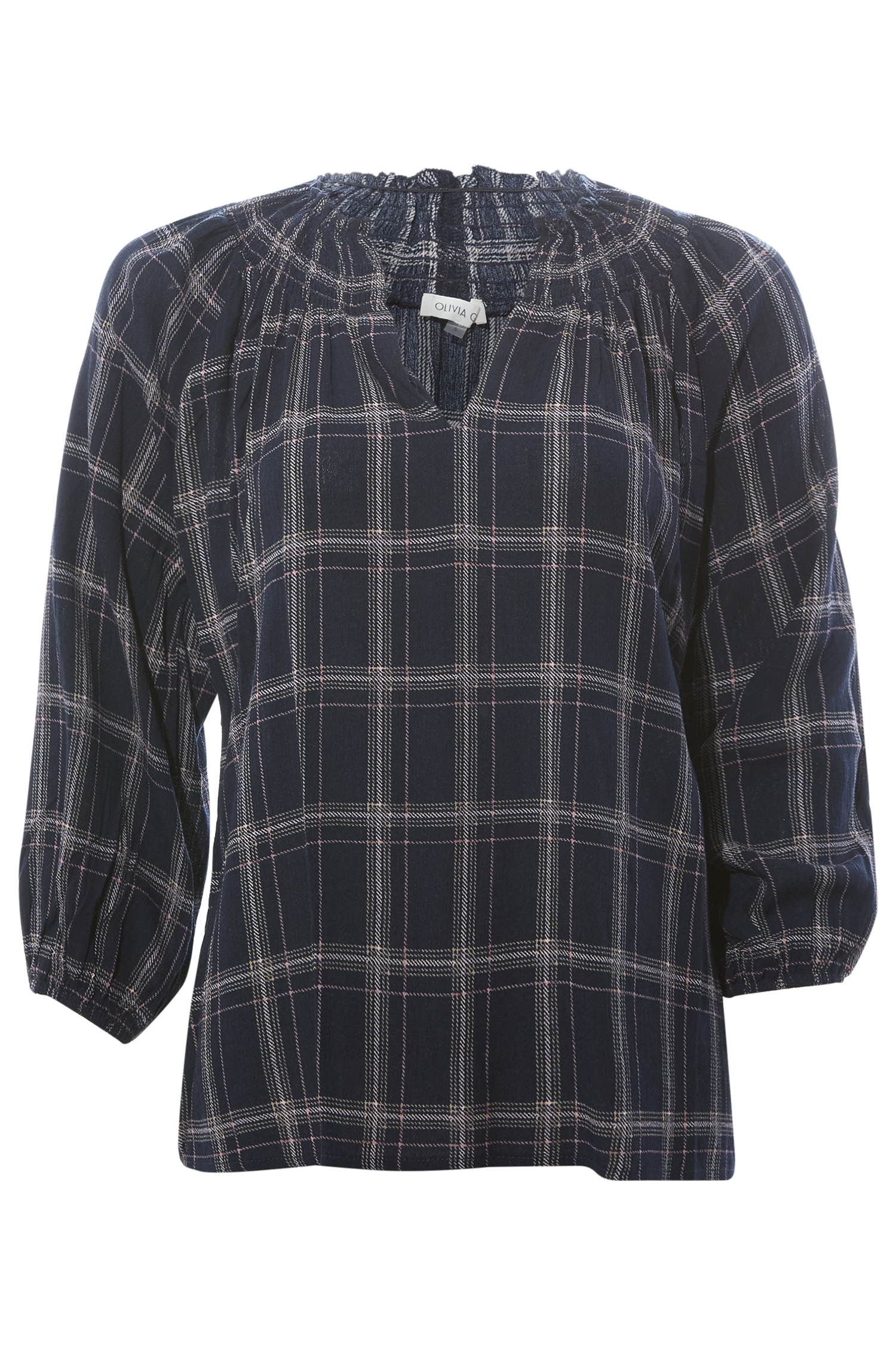Three Quarter Sleeve Smocked Top