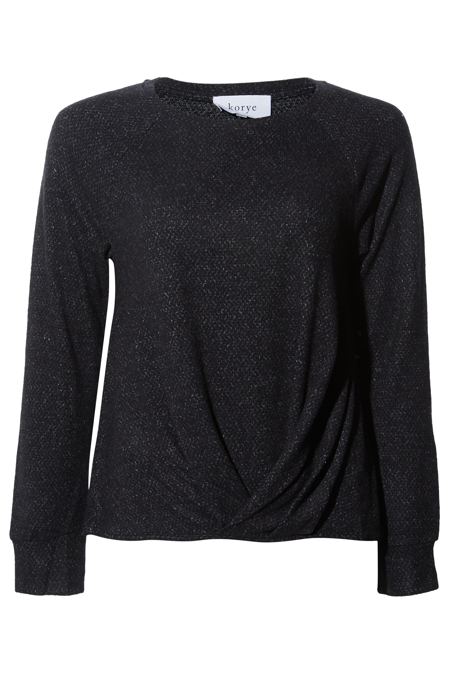 Brushed Faux Twist Long Sleeve