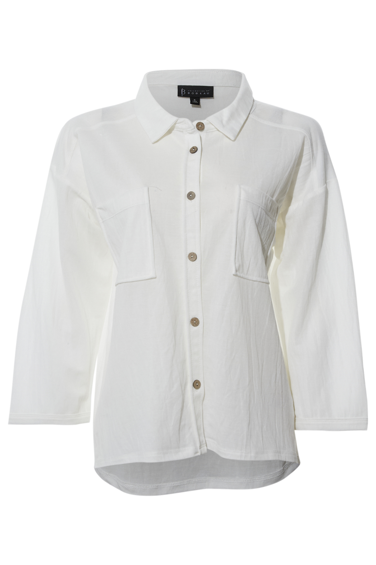 3/4 Sleeve Button Up Top