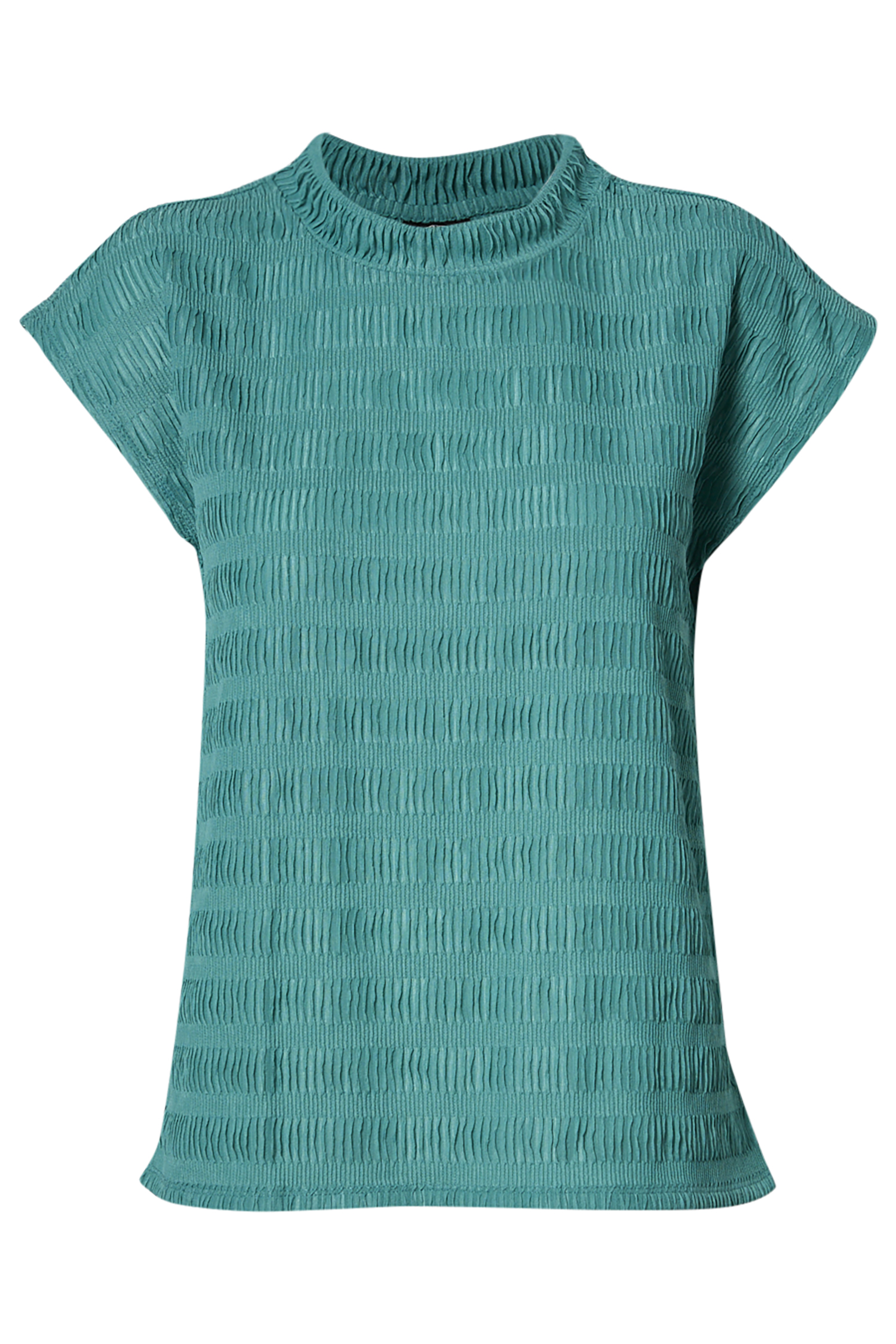 Textured Mock Neck Top
