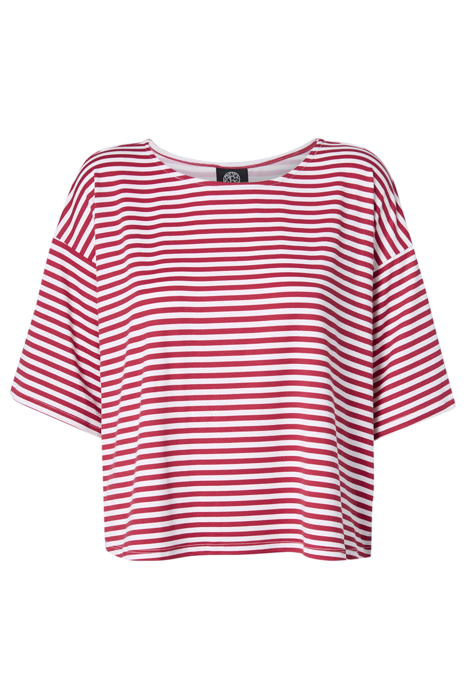 Dropped Shoulder Striped Top