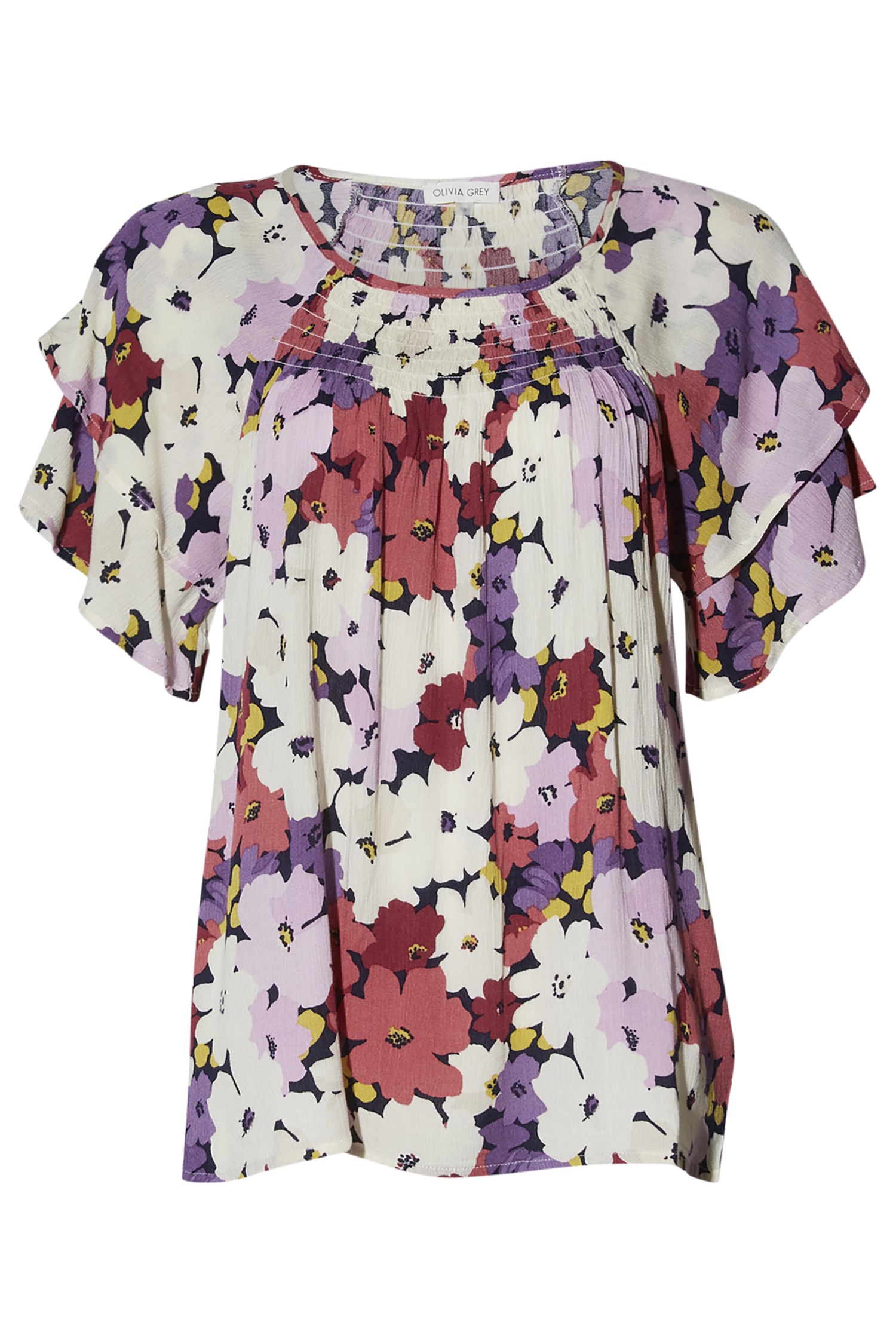 Tiered Ruffle Sleeve Top
