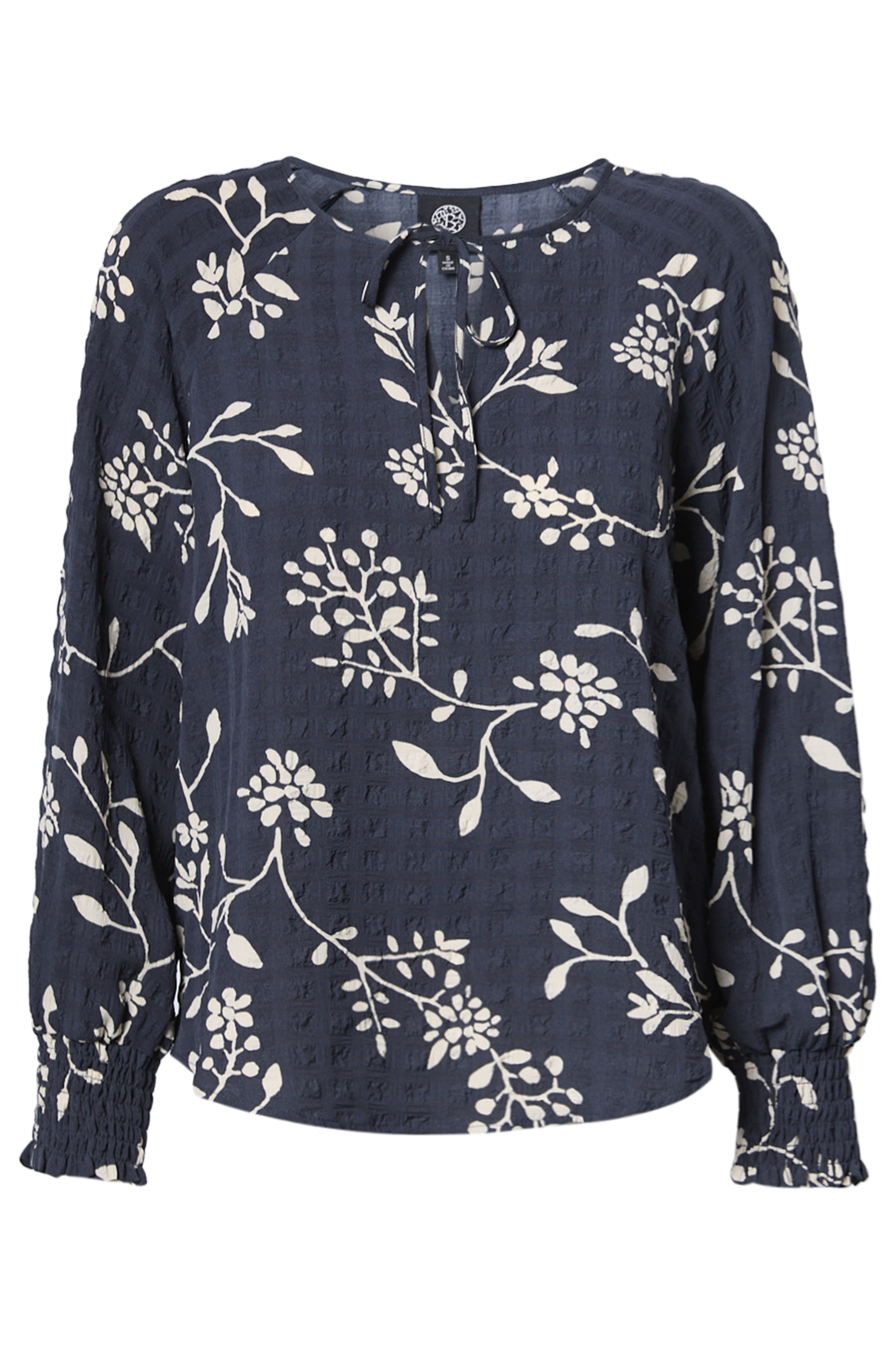 Long Sleeve Neck Tie Top