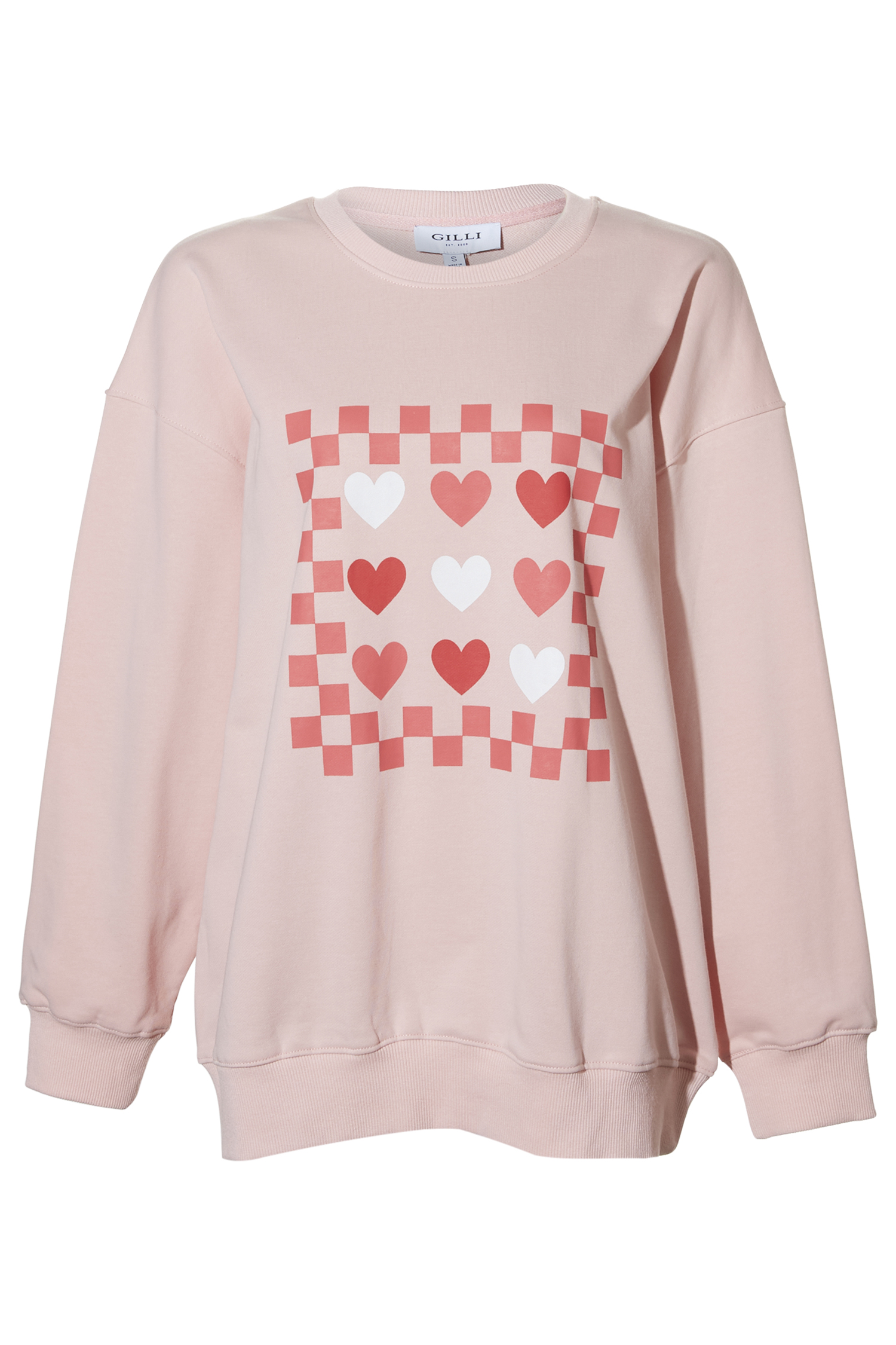 Checkered Hearts Pullover
