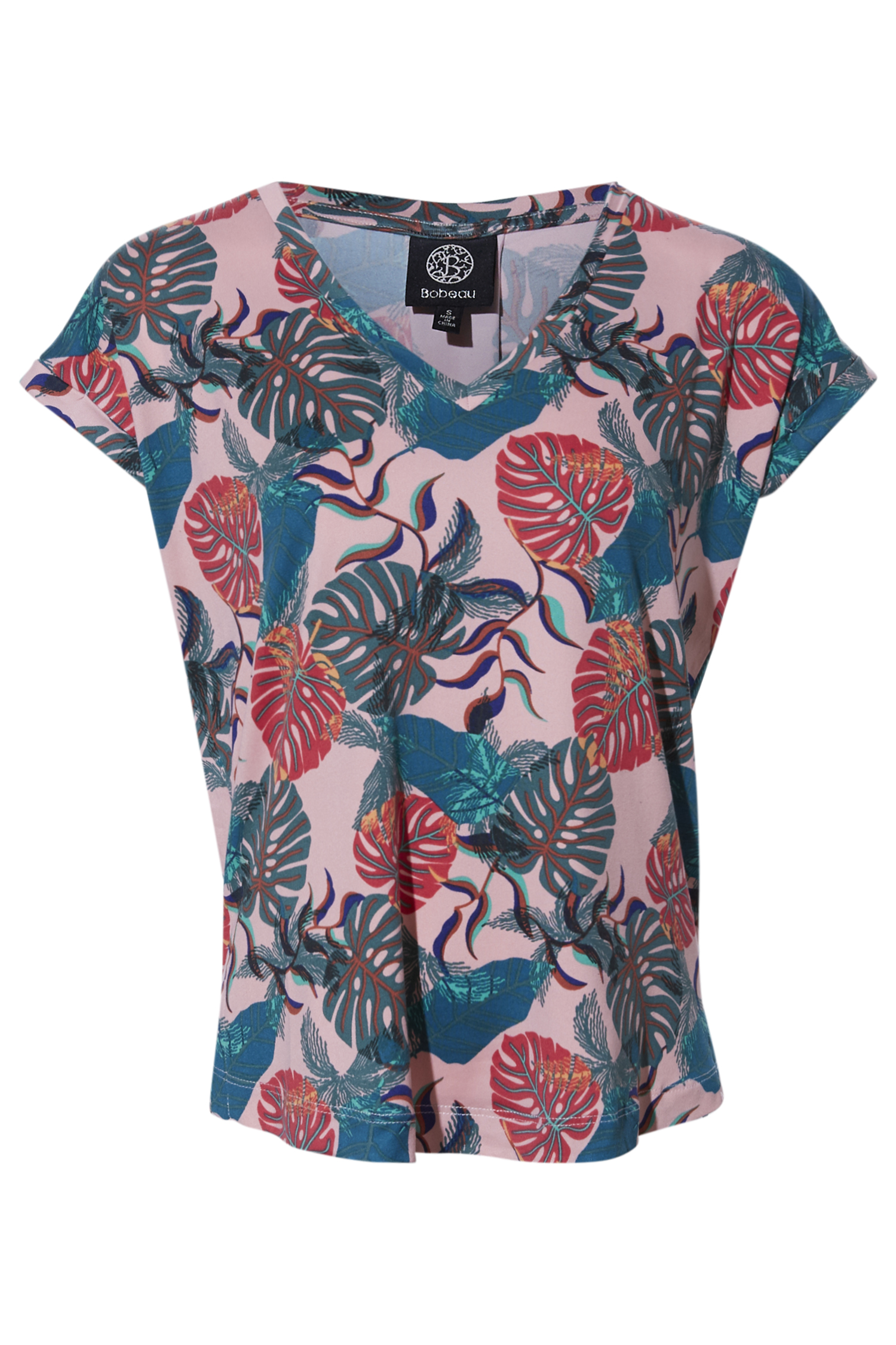 Printed V Neck Tee