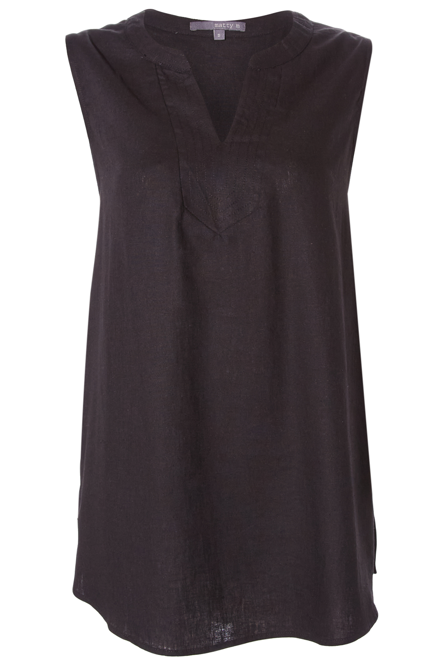 Split Neck Linen Tank