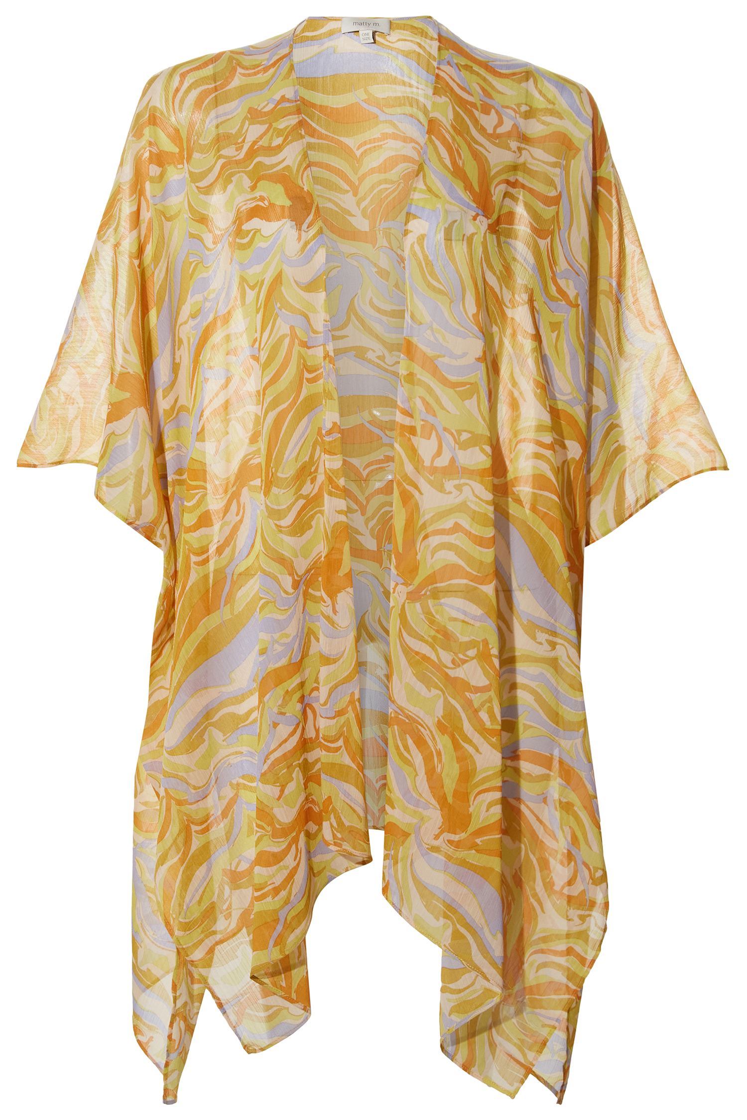 Open Front Printed Kimono