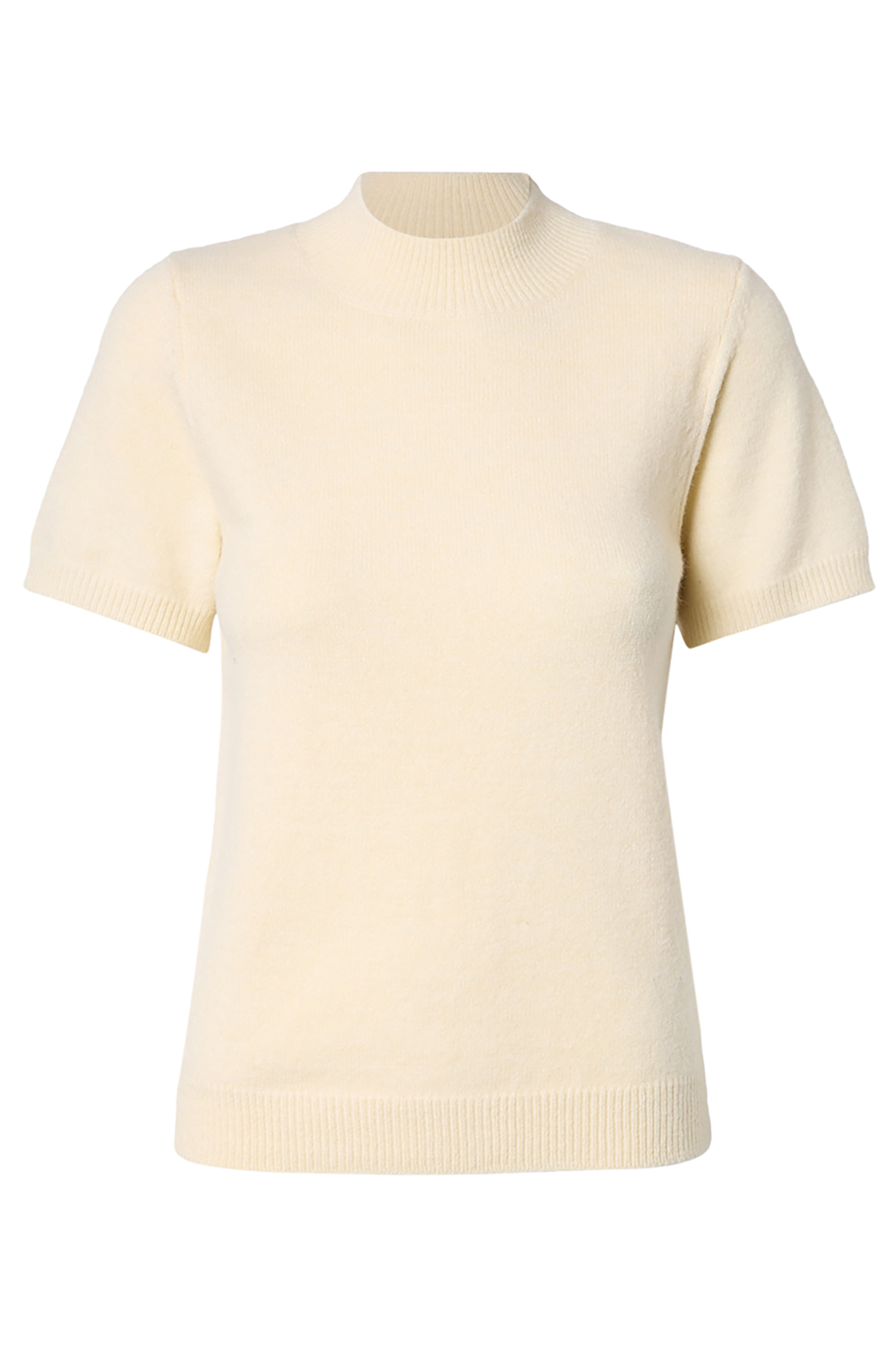 Short Puff Sleeve Knit Top