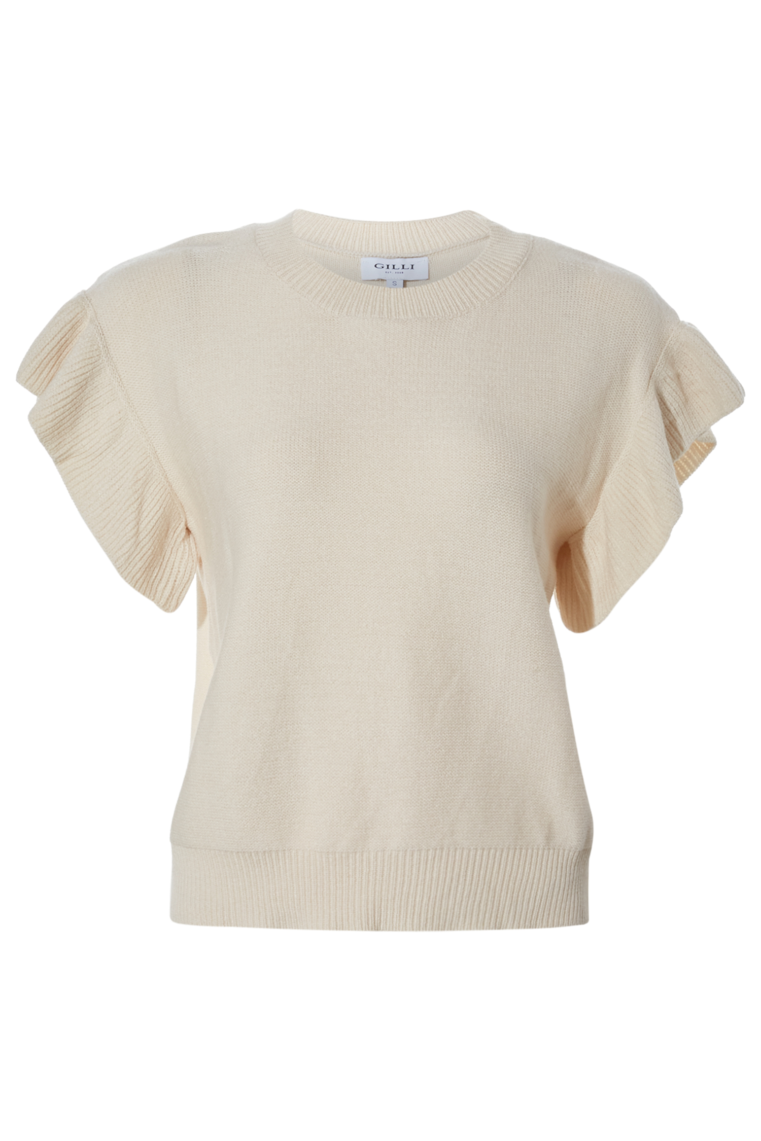 Ruffle Sleeve Knit Top