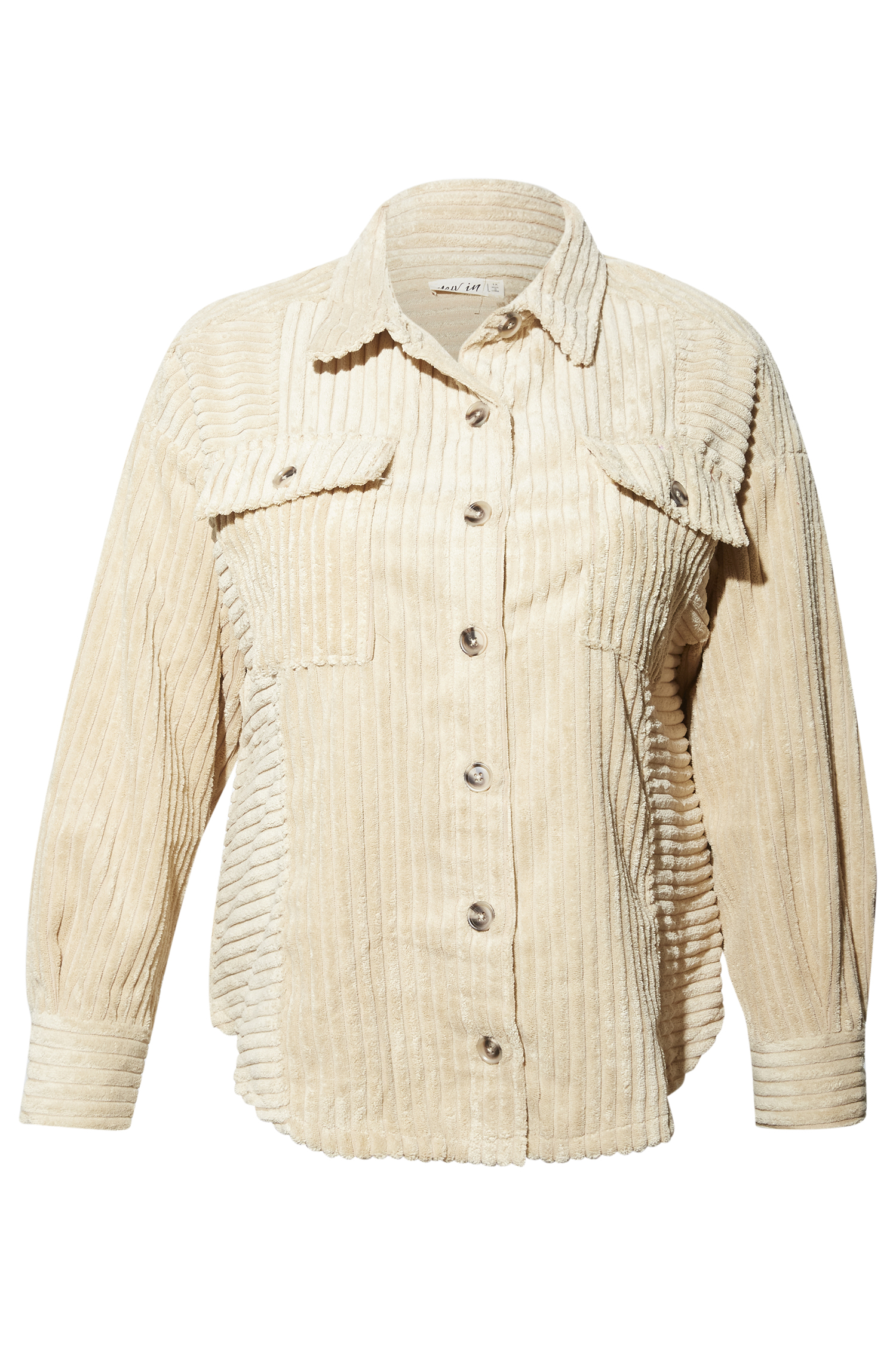 Corduroy Button Front Shacket