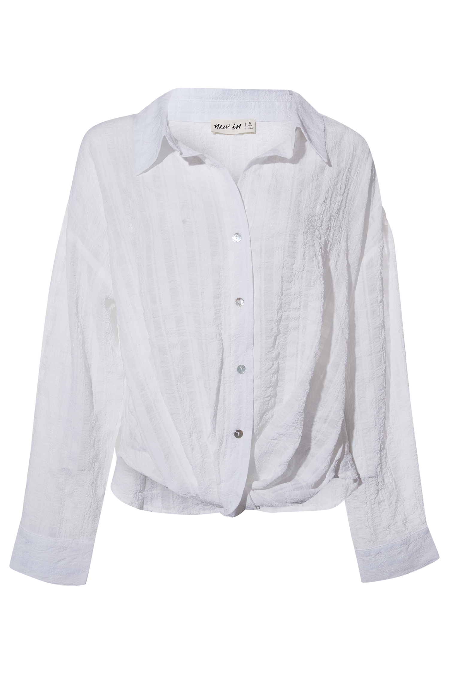 Twist Front Button Up