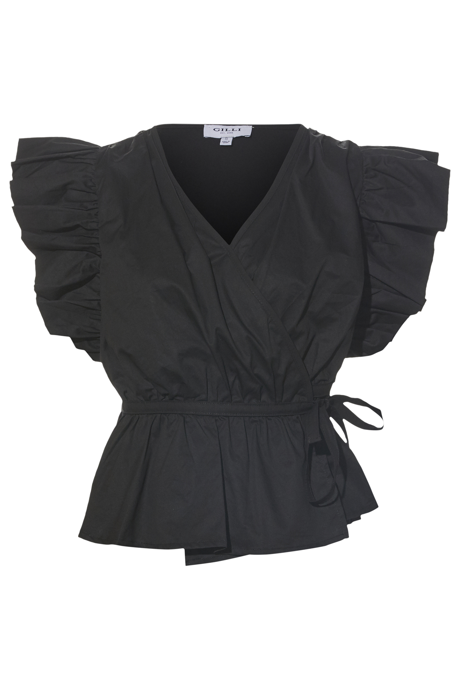 Ruffle Sleeve Peplum Top