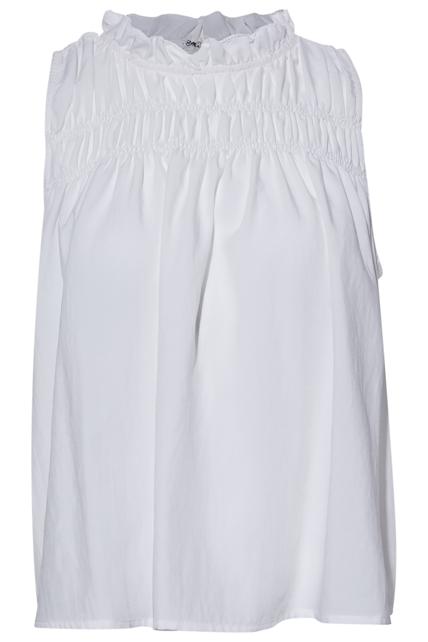 Ruffle Neck Sleeveless Top
