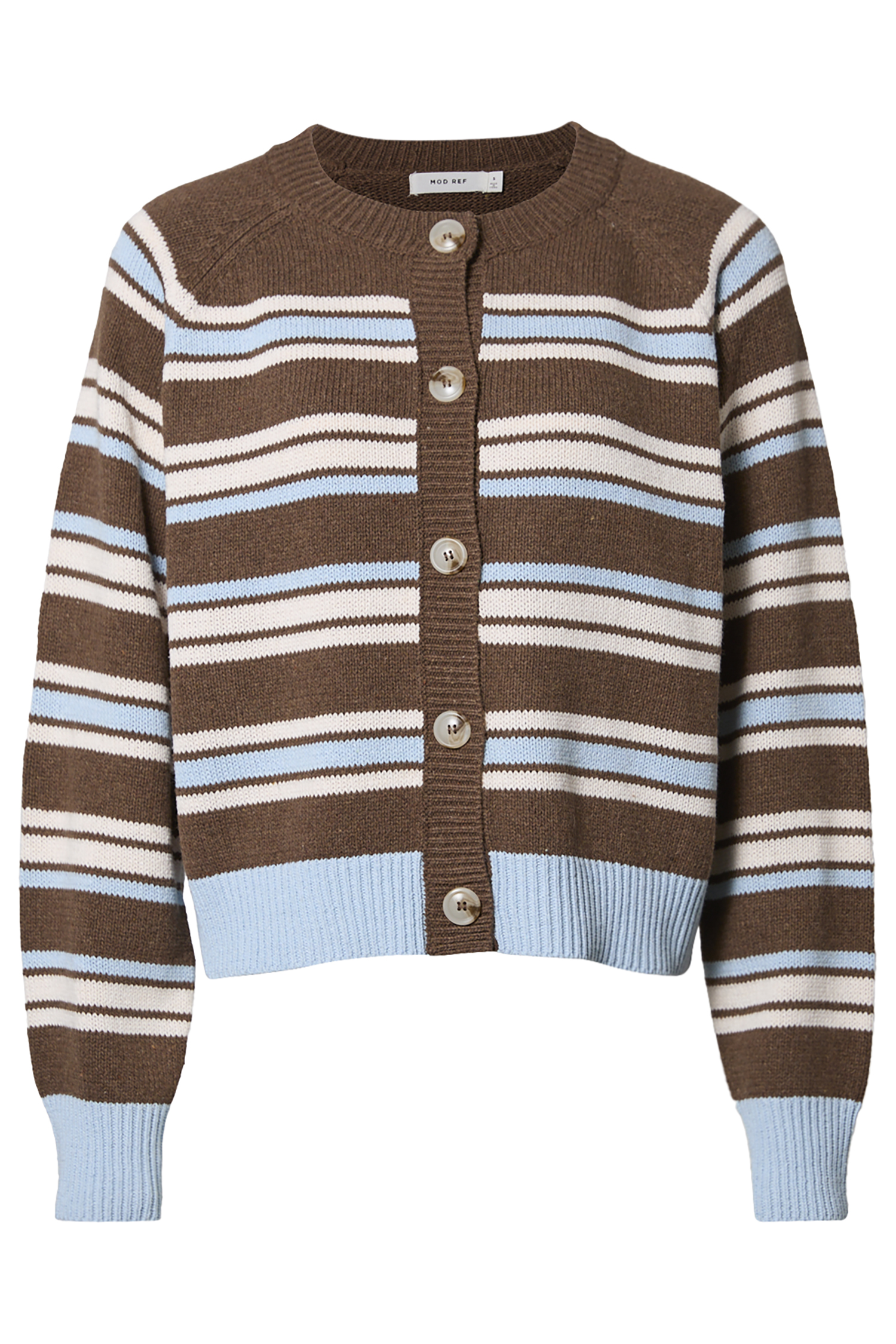Striped Button Front Cardigan