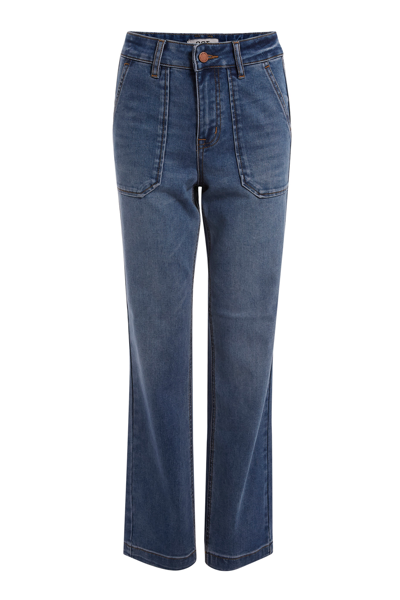 High Rise Straight Leg Utility Jean