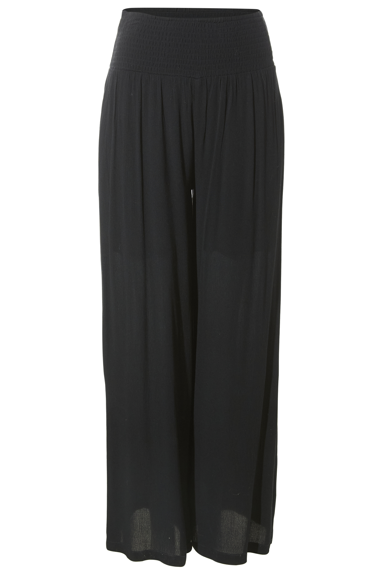 High Rise Smocked Waist Pant