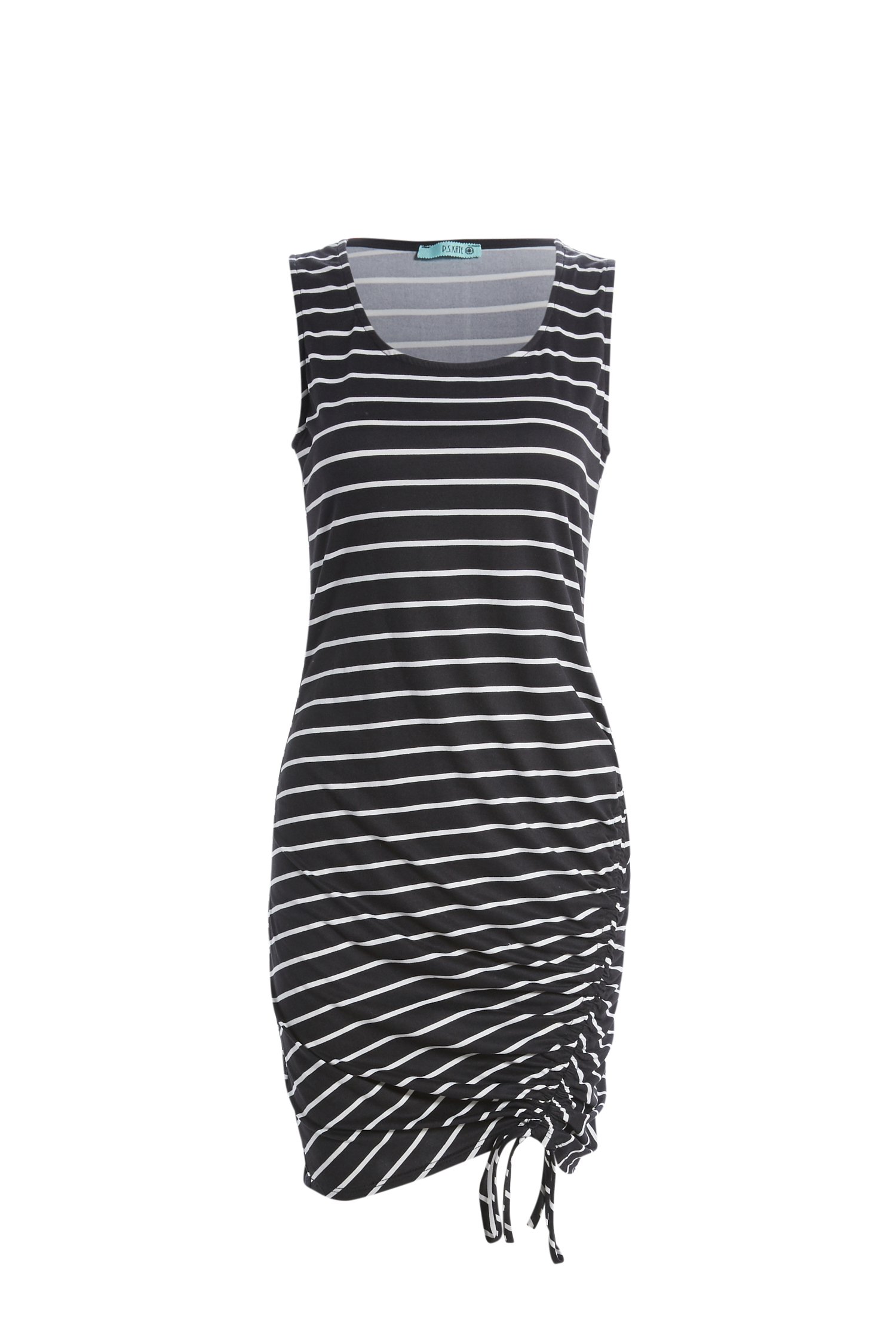 Ruched Striped Dress