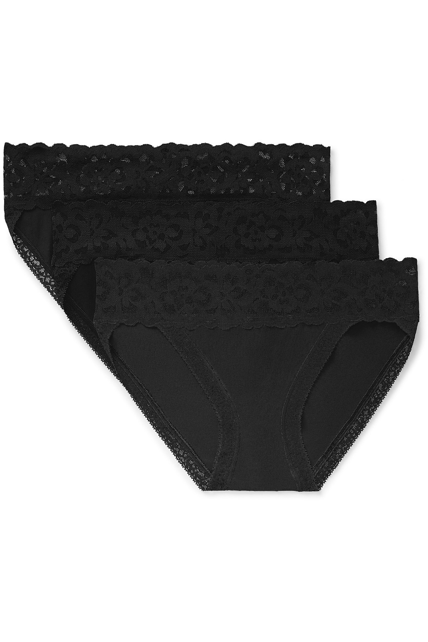 Joanie Cotton Pack Bikini Black