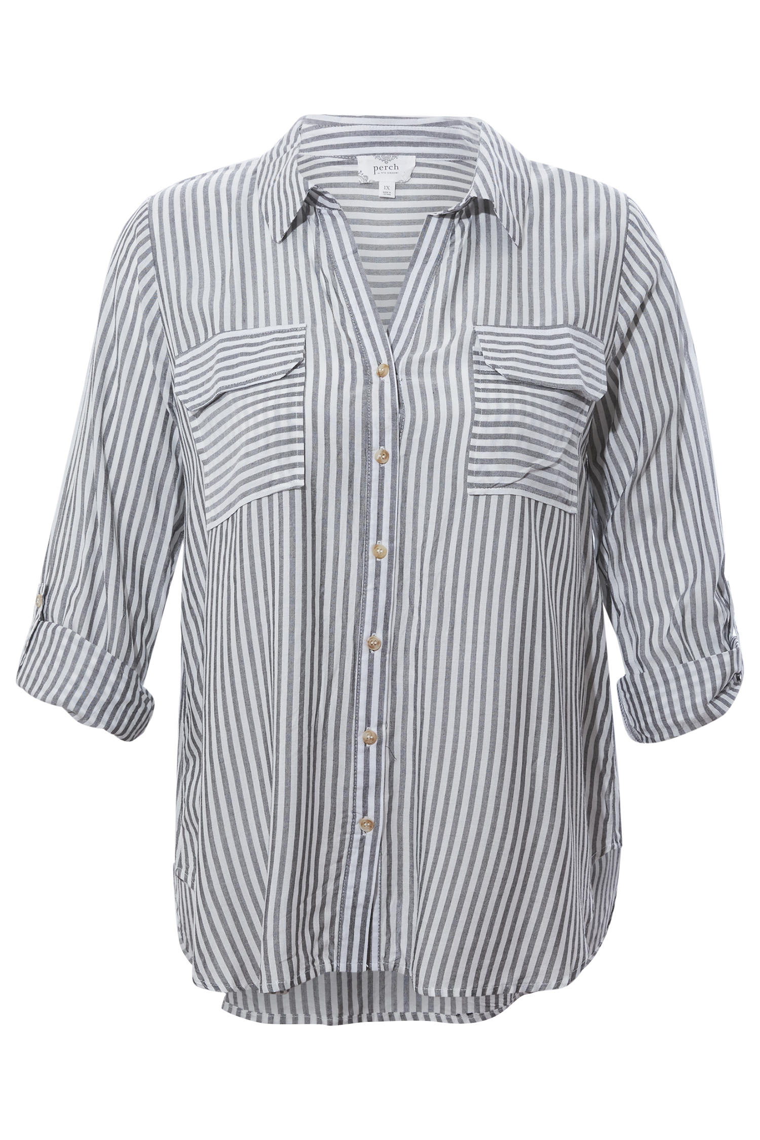 Striped Button Up Top