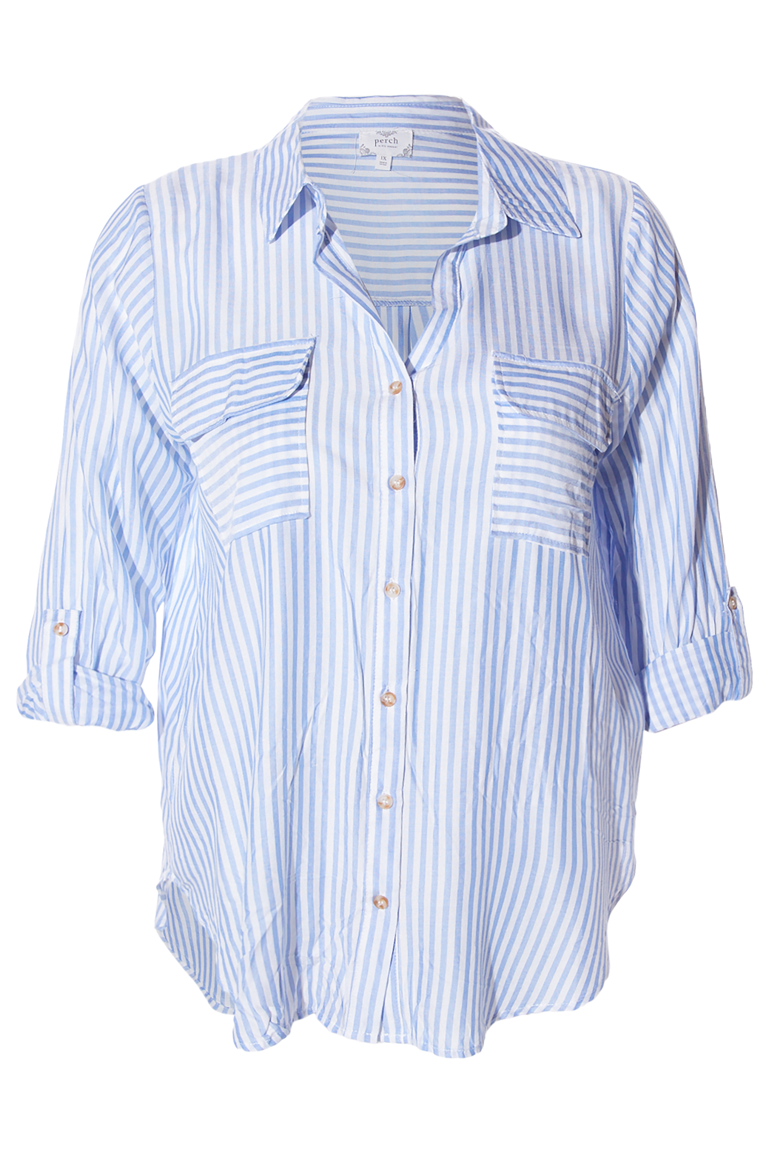 Striped Button Up Top