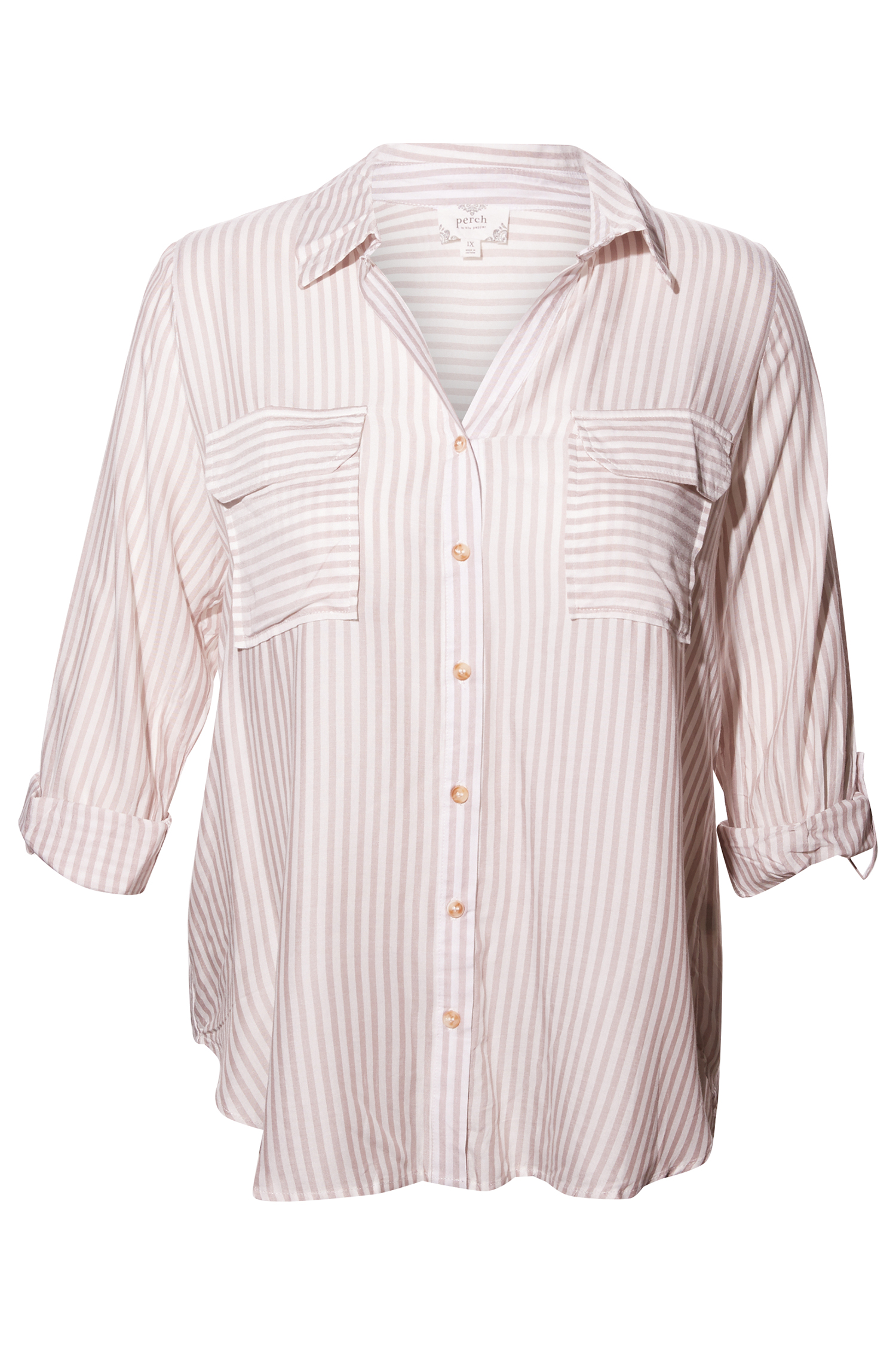 Striped Button Up Top